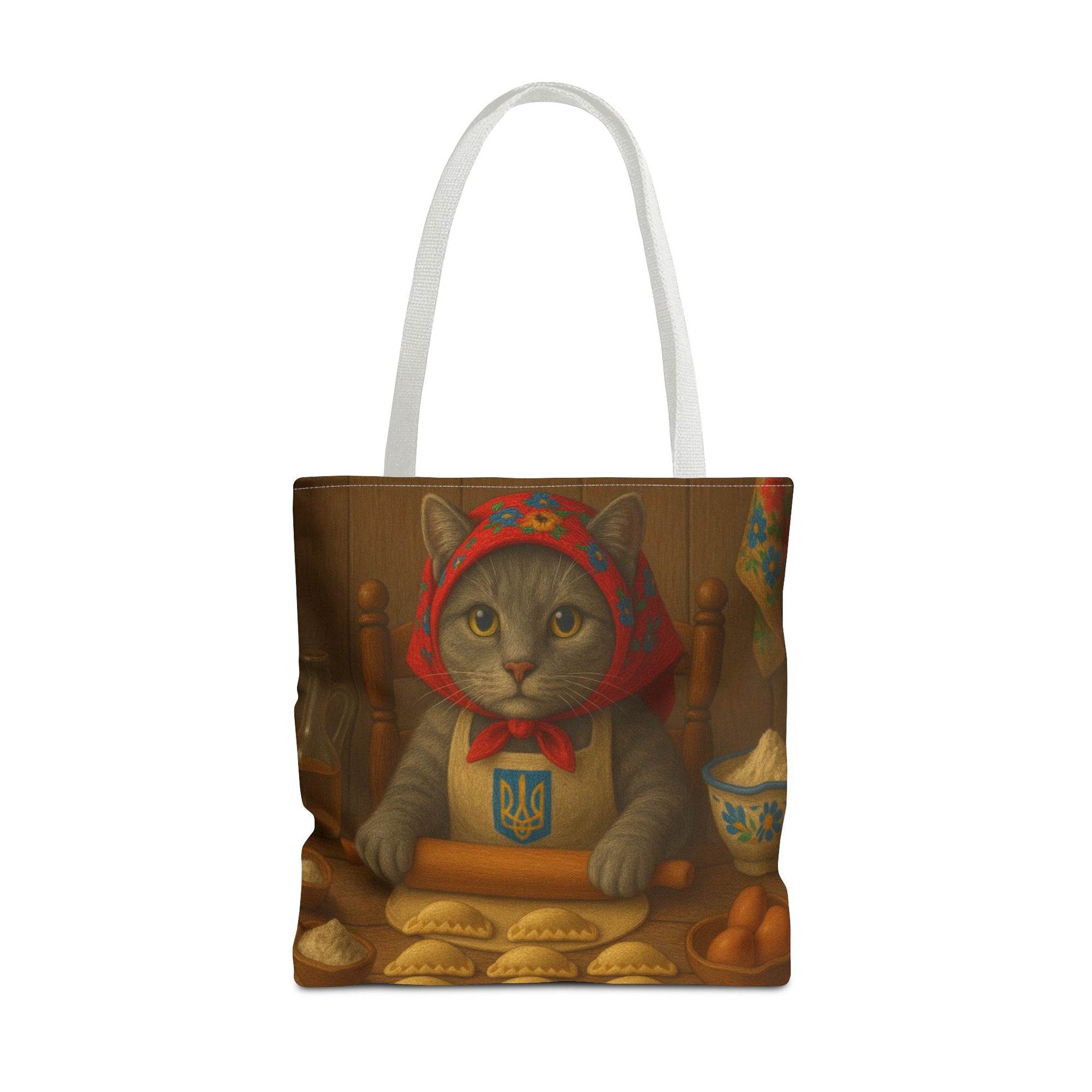 Baba Cat Ukrainian Babusia Making Varenyky
