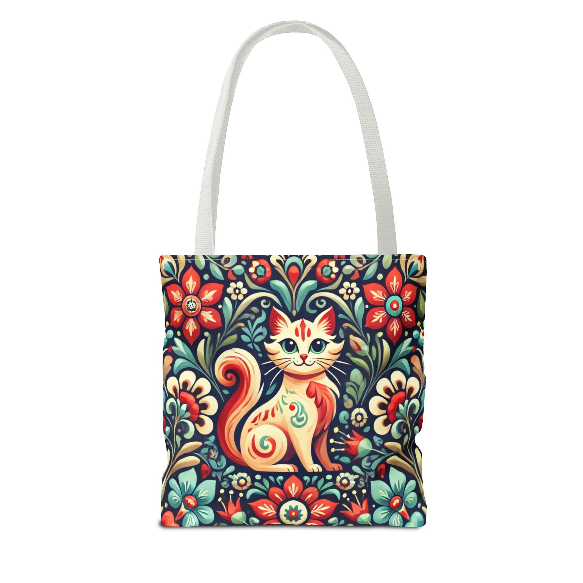 Orange Cat Folk Art Tote Bag (AOP)