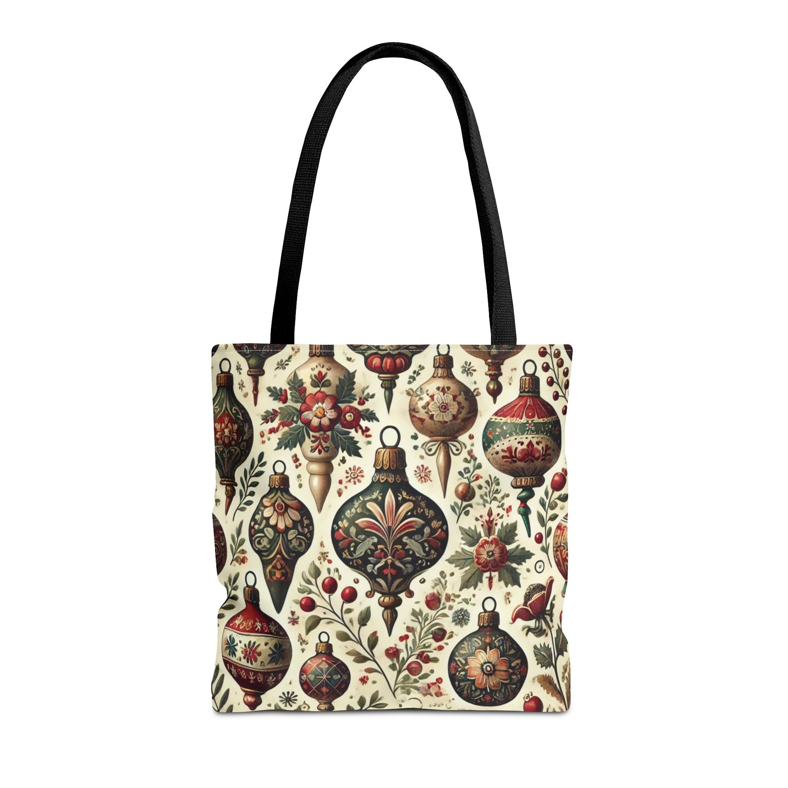 Vintage Christmas Bulbs Festive Holiday Tote Bag