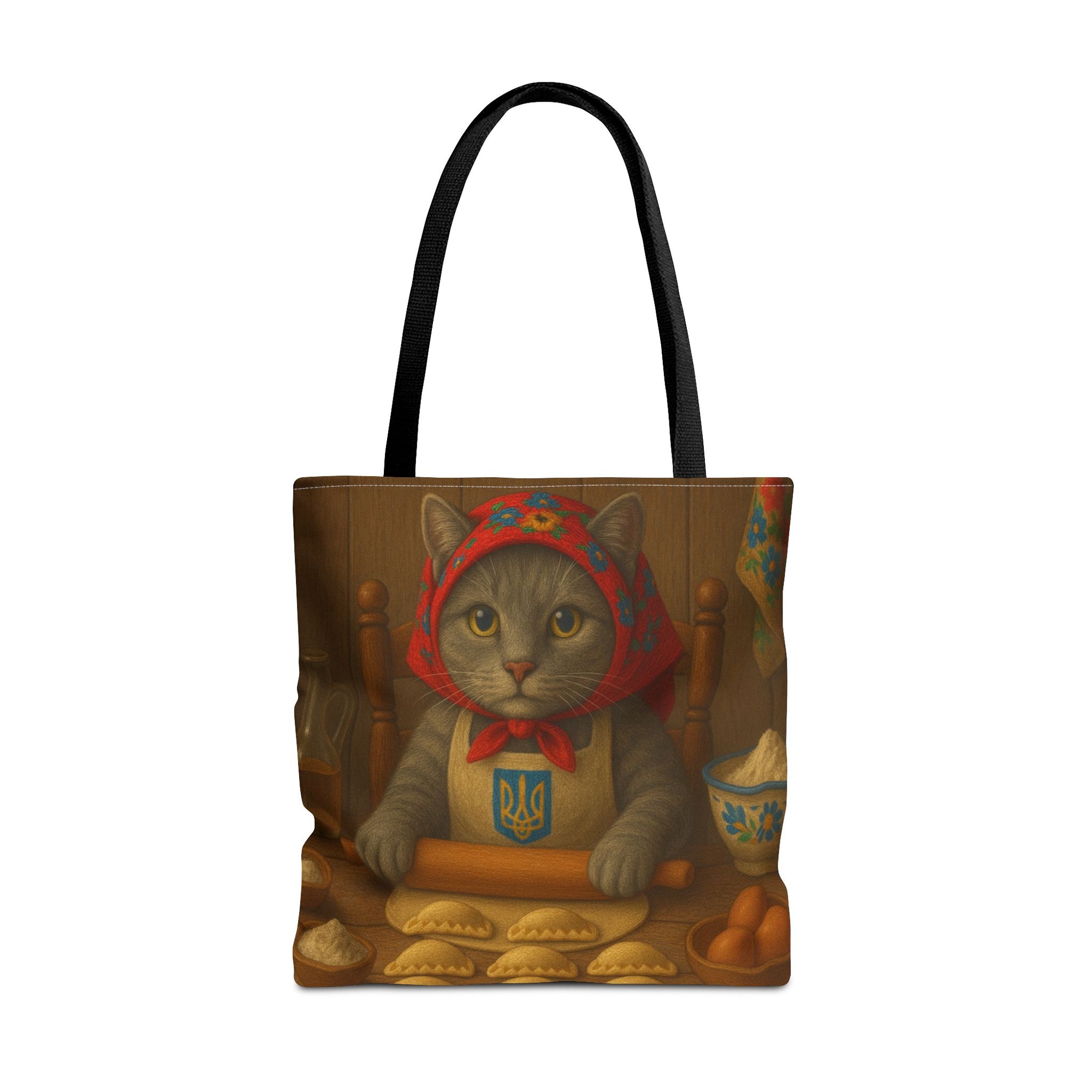 Baba Cat Ukrainian Babusia Making Varenyky