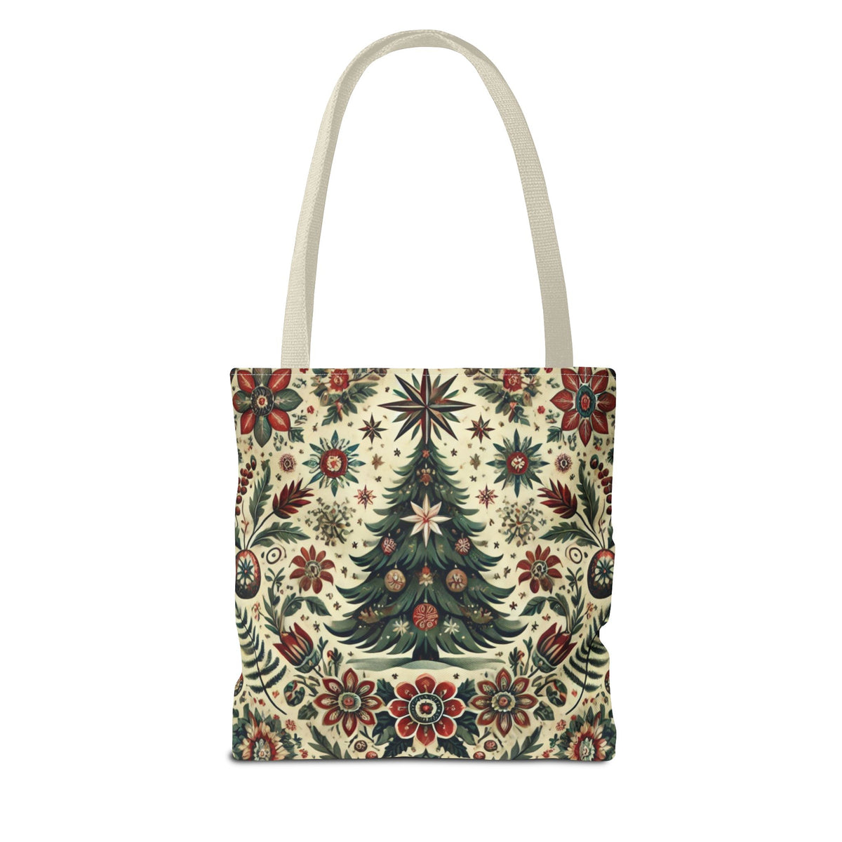 Vintage Christmas Tree Retro Tote Bag