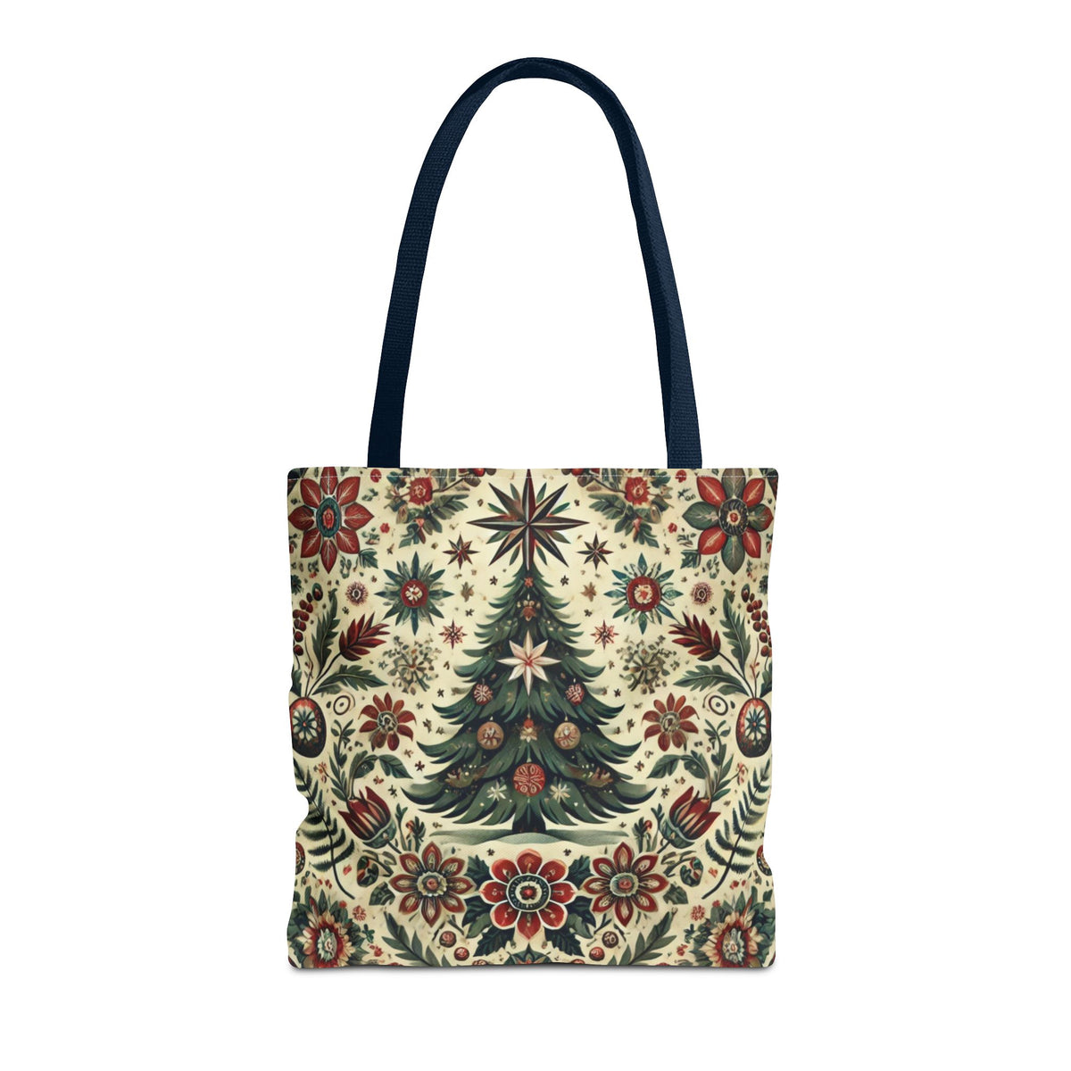 Vintage Christmas Tree Retro Tote Bag