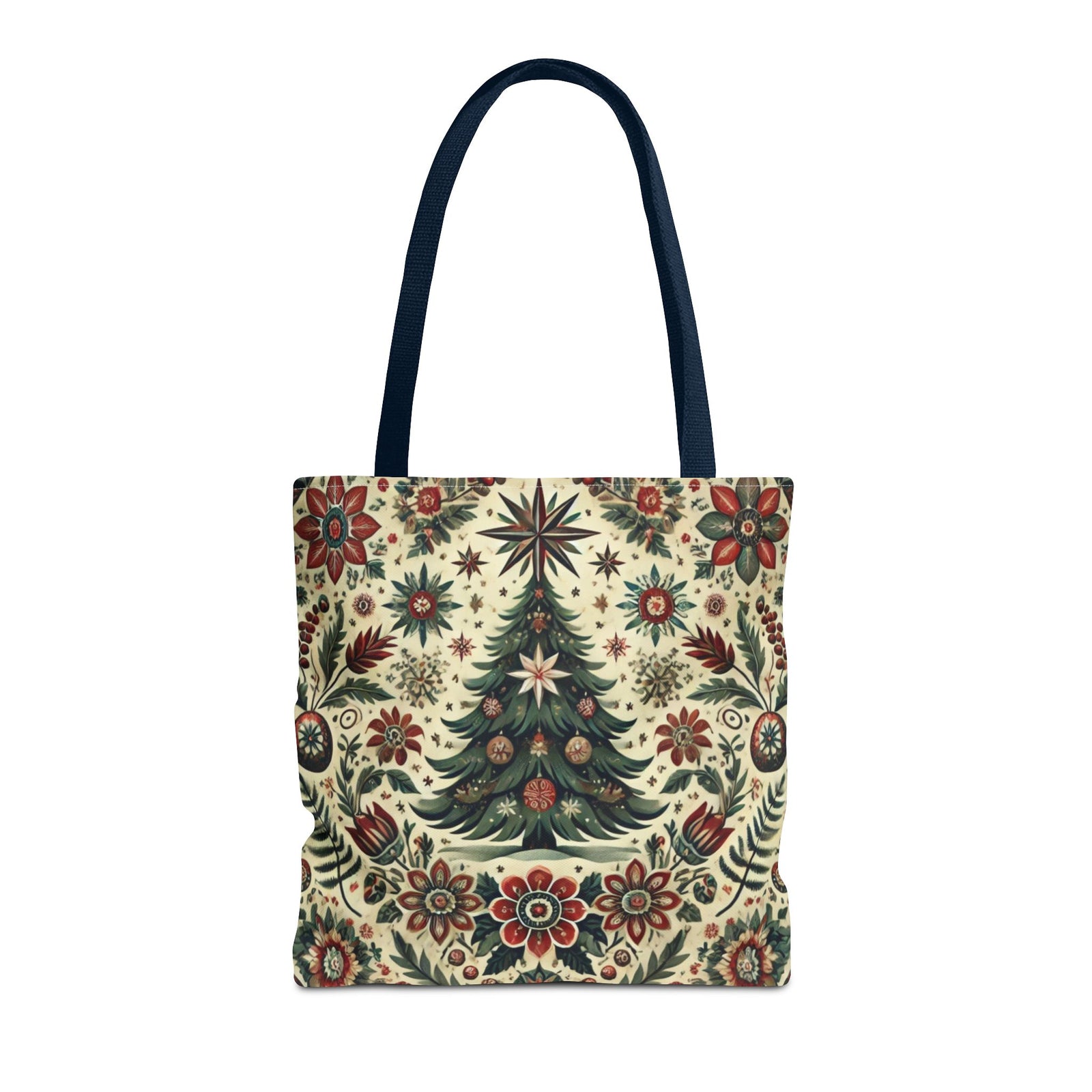 Vintage Christmas Tree Retro Tote Bag