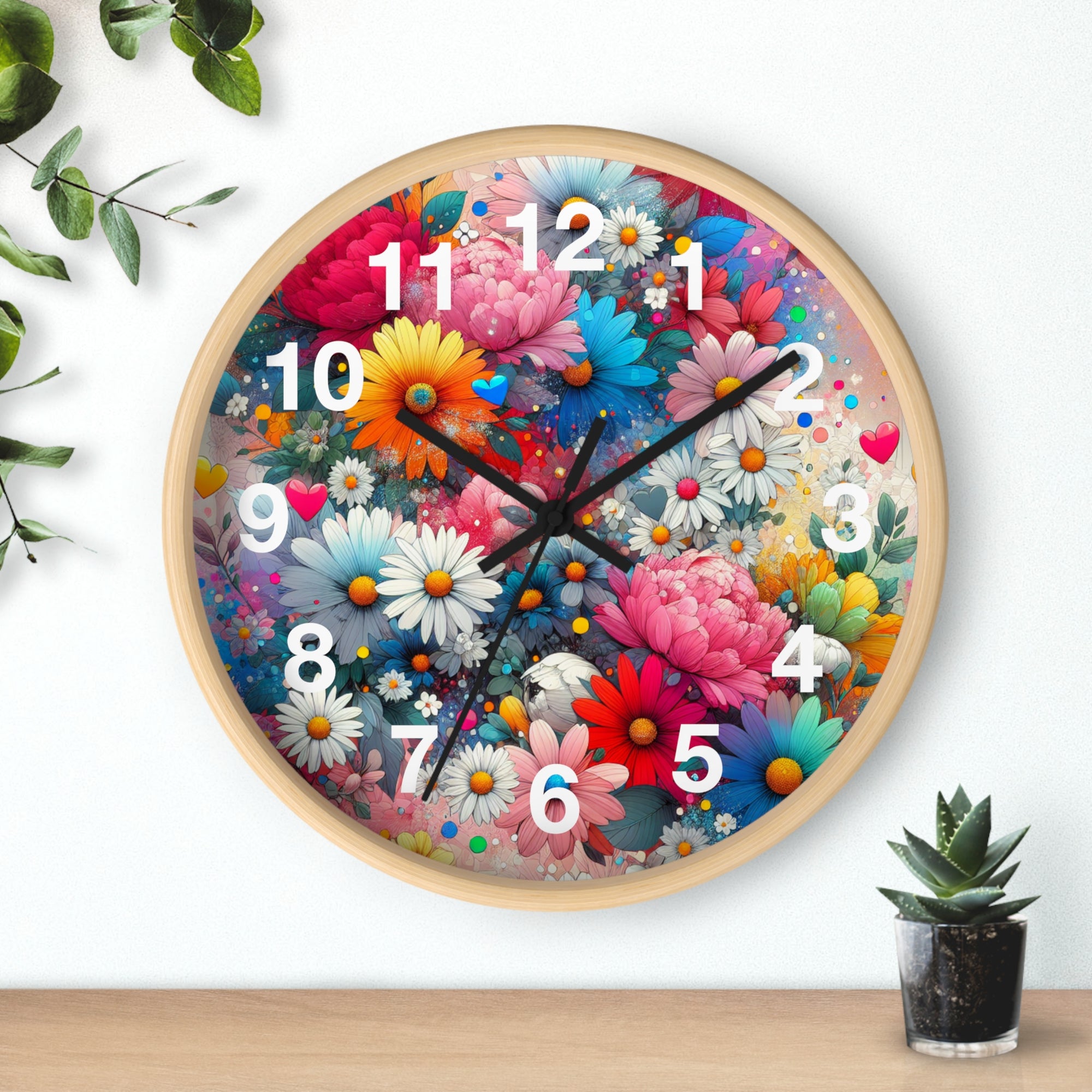 Blooming Floral Wall Clock