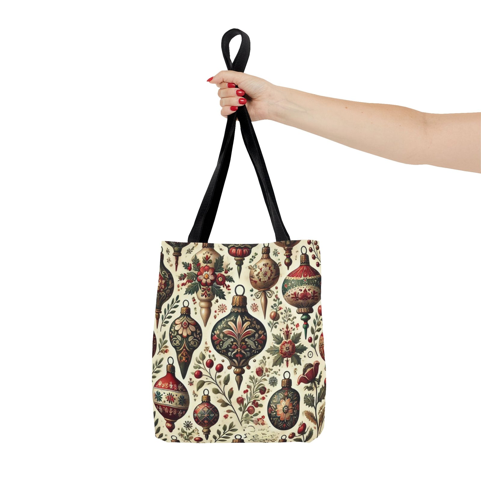 Vintage Christmas Bulbs Festive Holiday Tote Bag