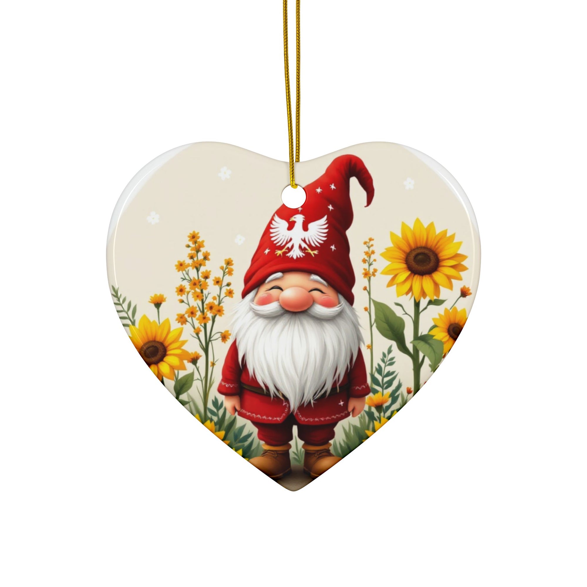 Polish Gnome Smiling Ceramic Ornaments