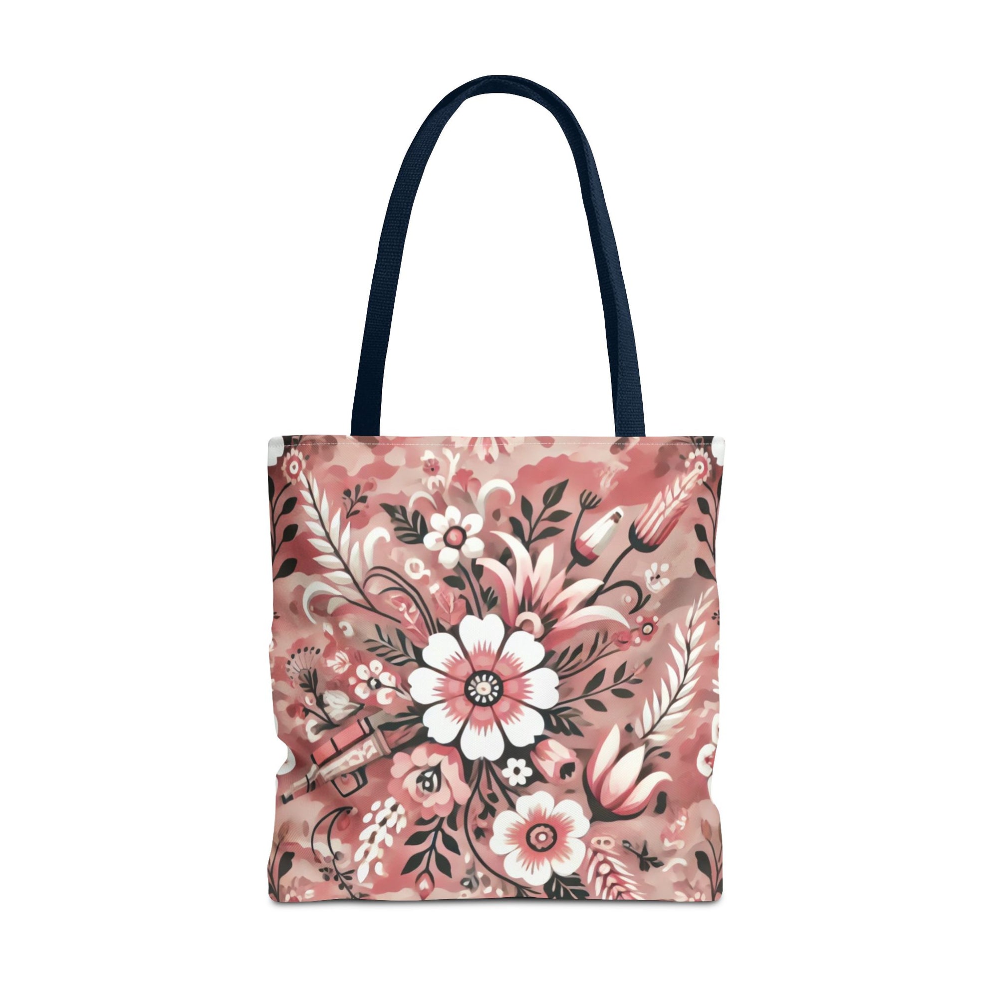 Pink Camouflage Floral Pattern Tote Bag