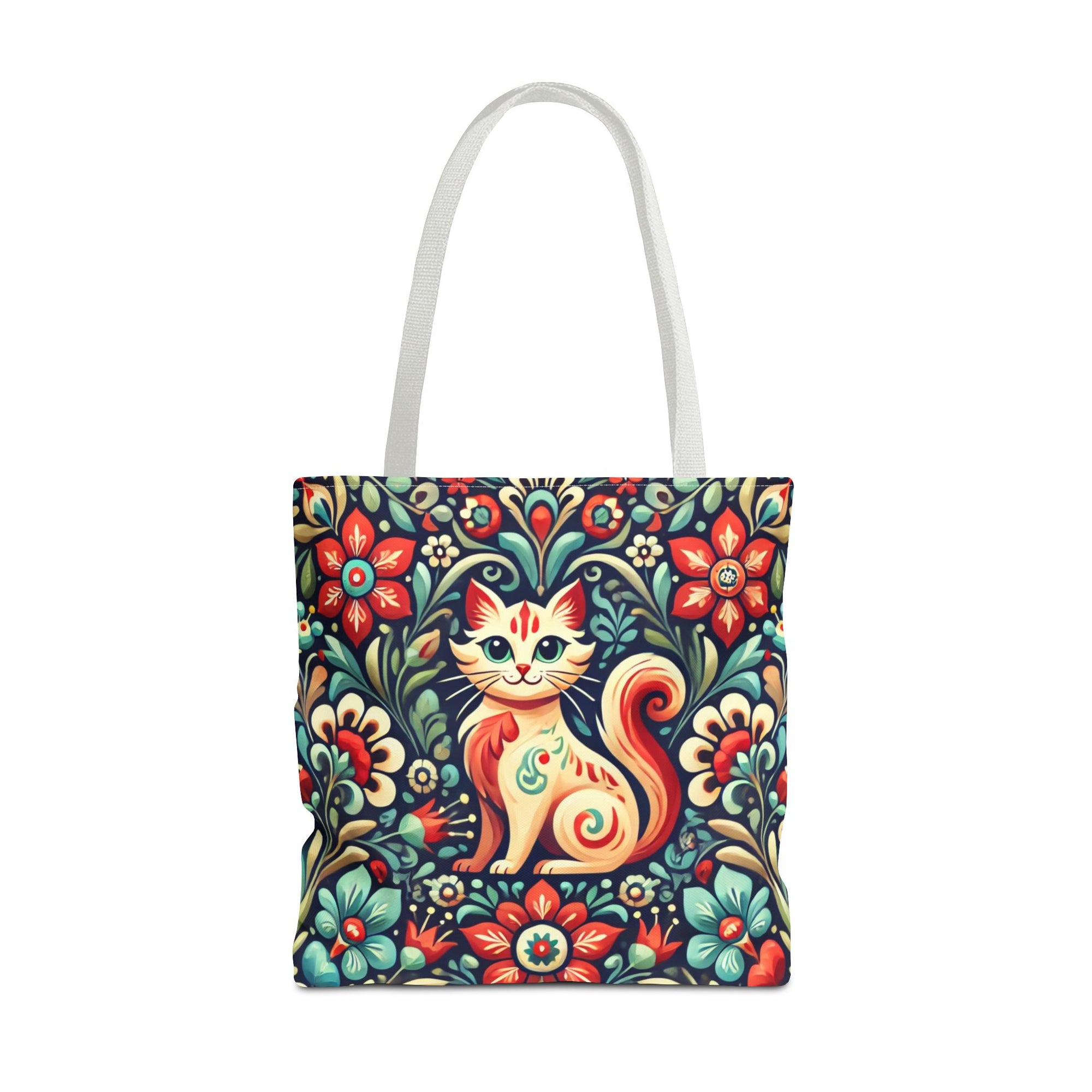 Orange Cat Folk Art Tote Bag (AOP)