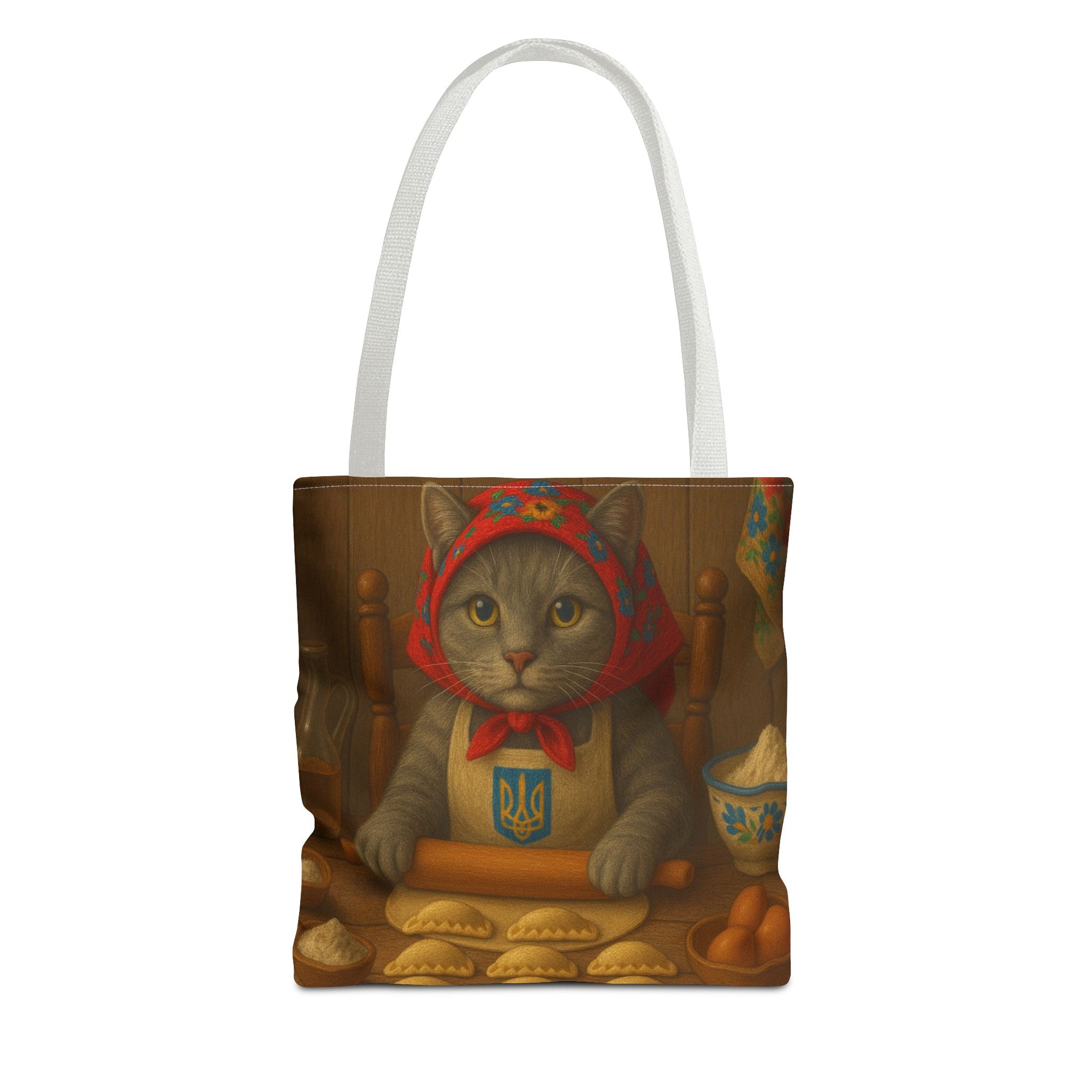 Baba Cat Ukrainian Babusia Making Varenyky