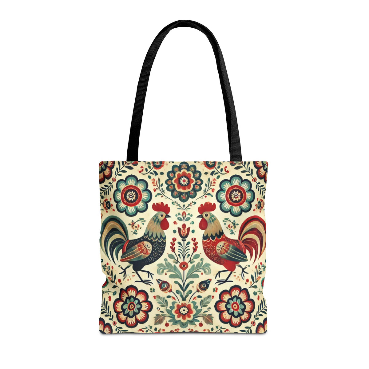 Polish Rooster Retro Themed Tote Bag
