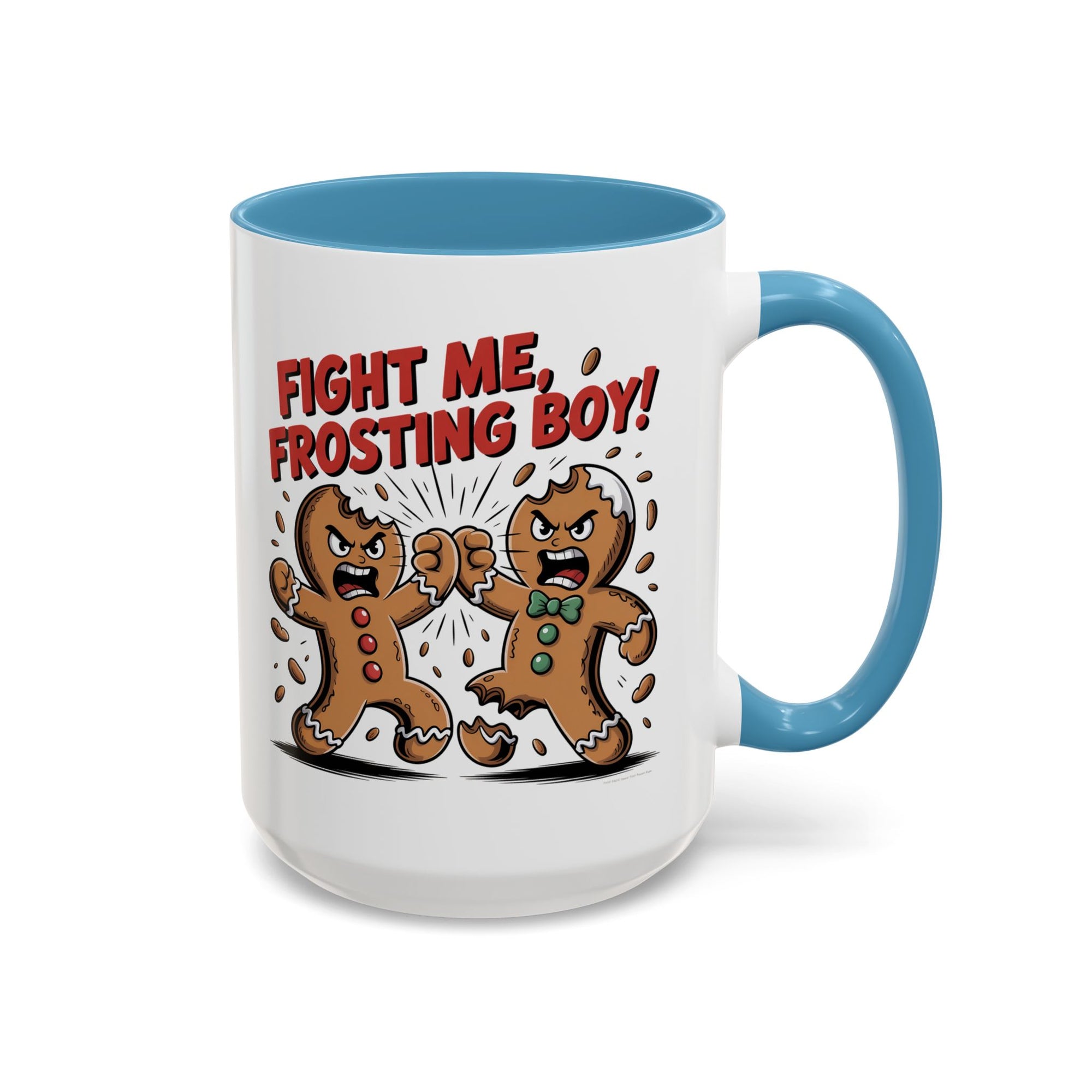 Funny Gingerbread Man Fight Me Frosting Boy Coffee Mug With Color Inside