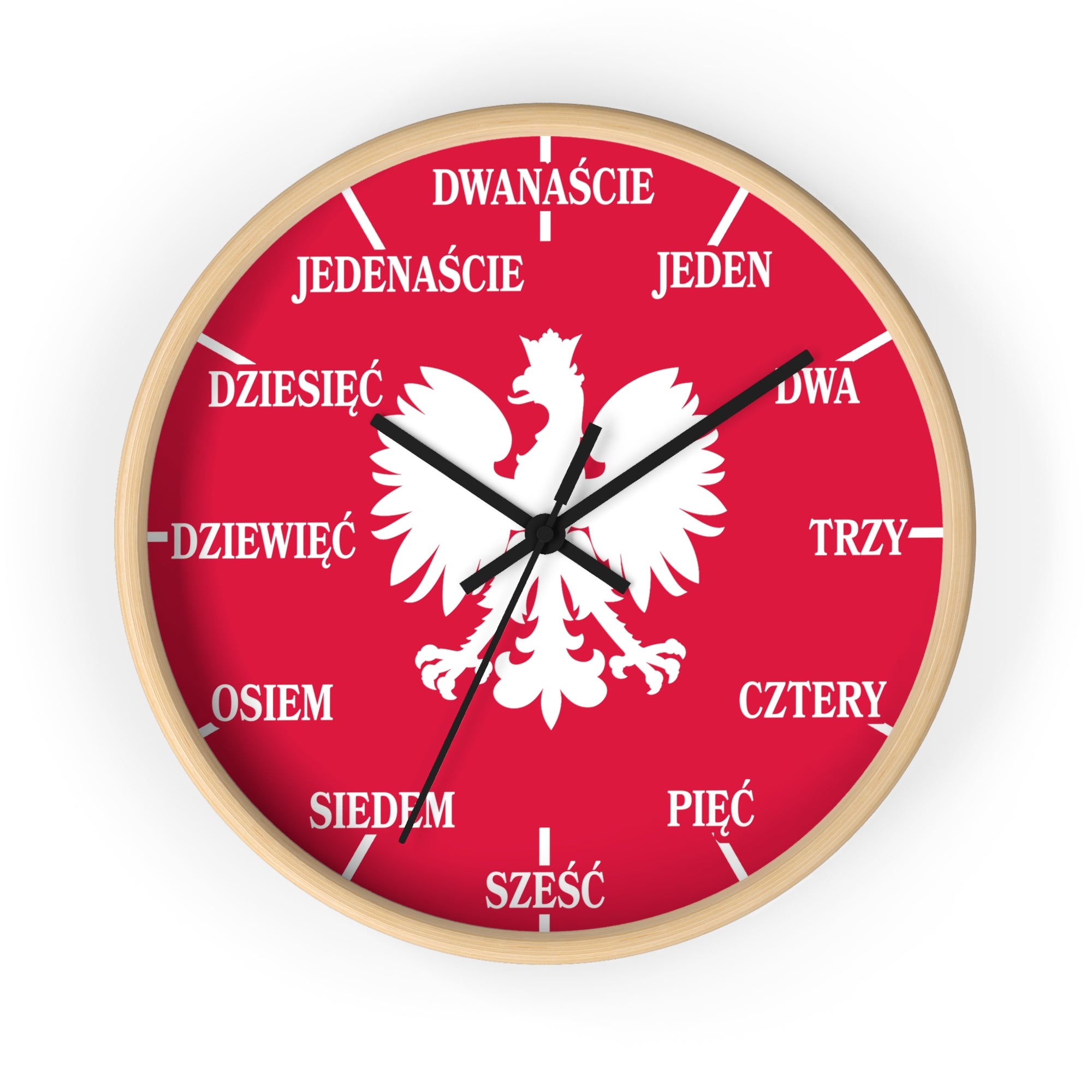 Polish Numbers Wall Clock