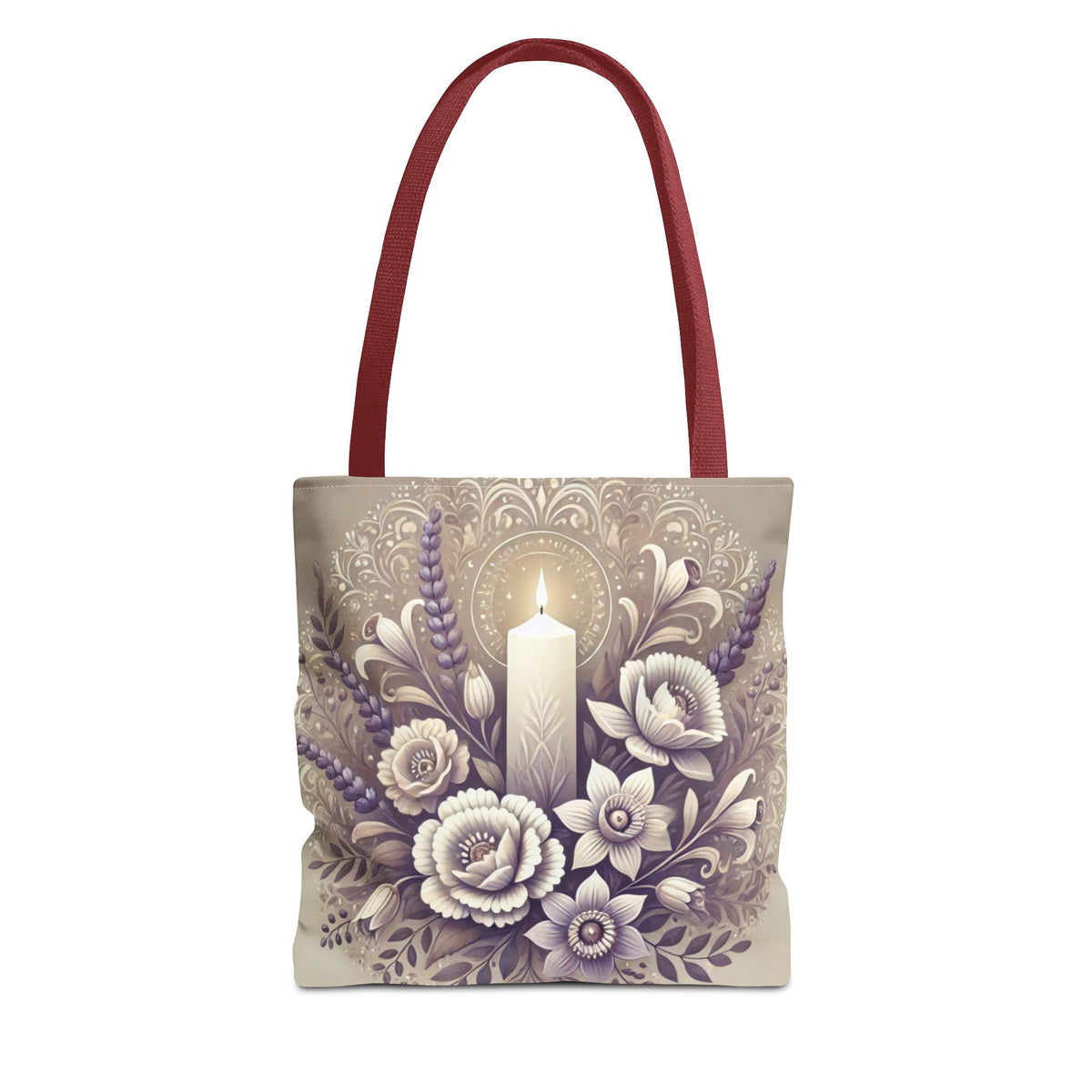 All Saints Day Religious Floral Folk Art Tote Bag