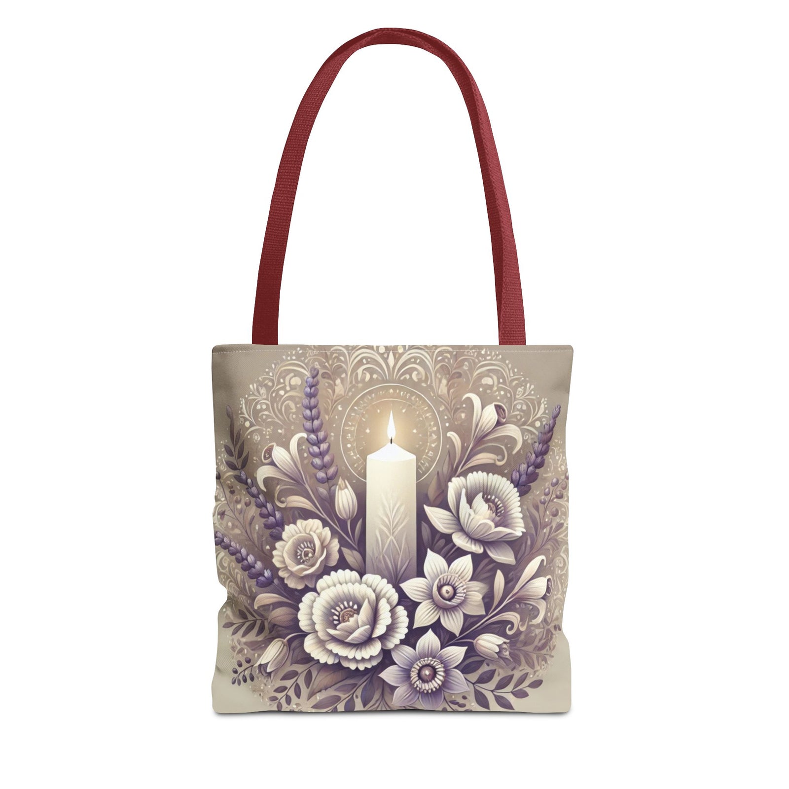 All Saints Day Religious Floral Folk Art Tote Bag
