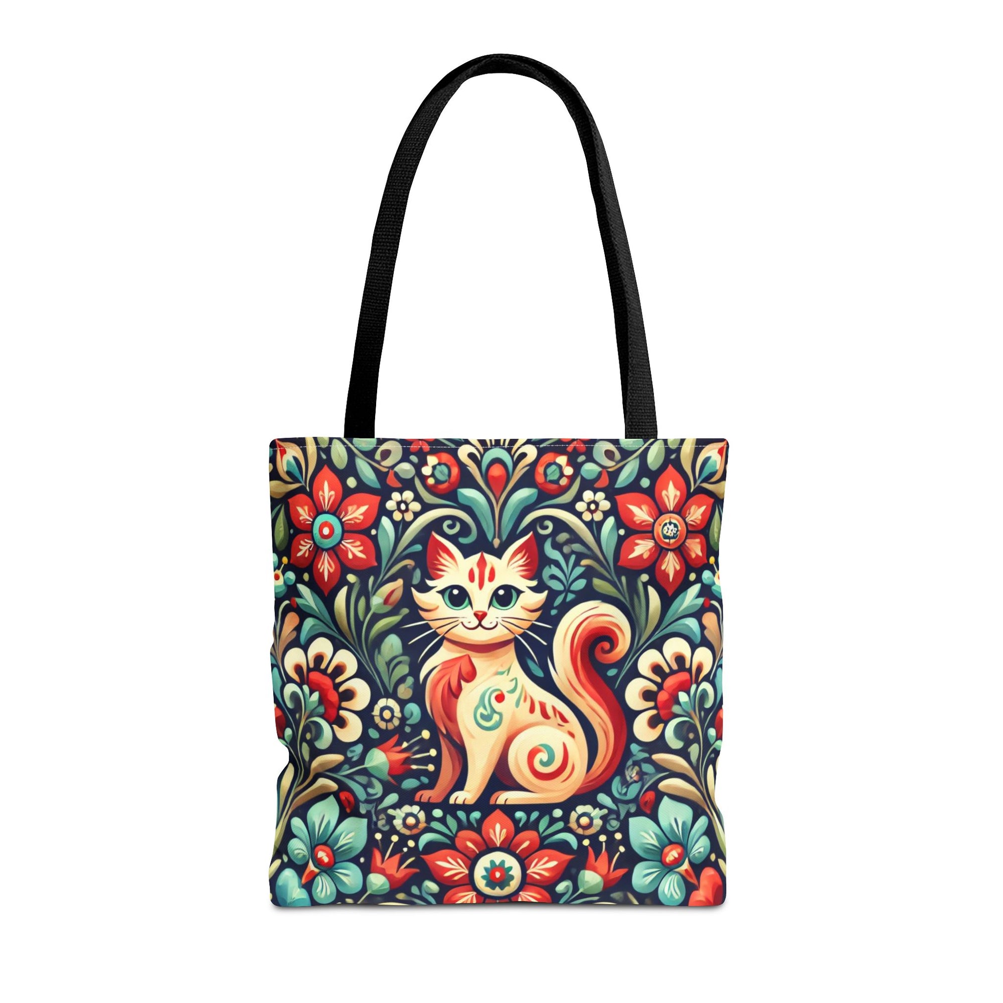 Orange Cat Folk Art Tote Bag (AOP)