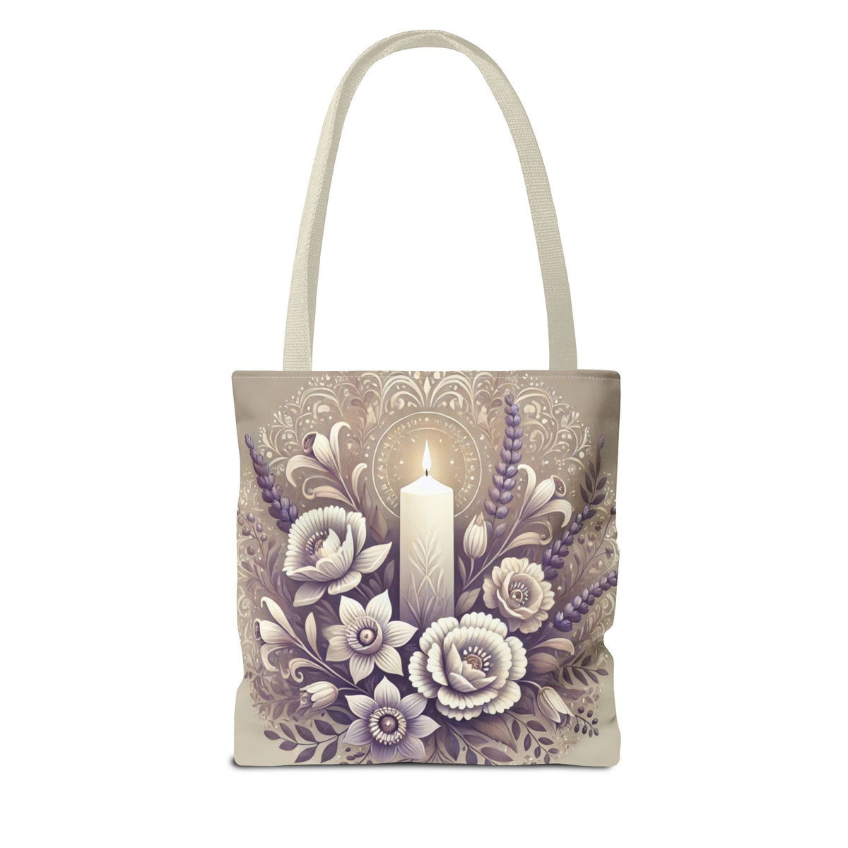 All Saints Day Religious Floral Folk Art Tote Bag