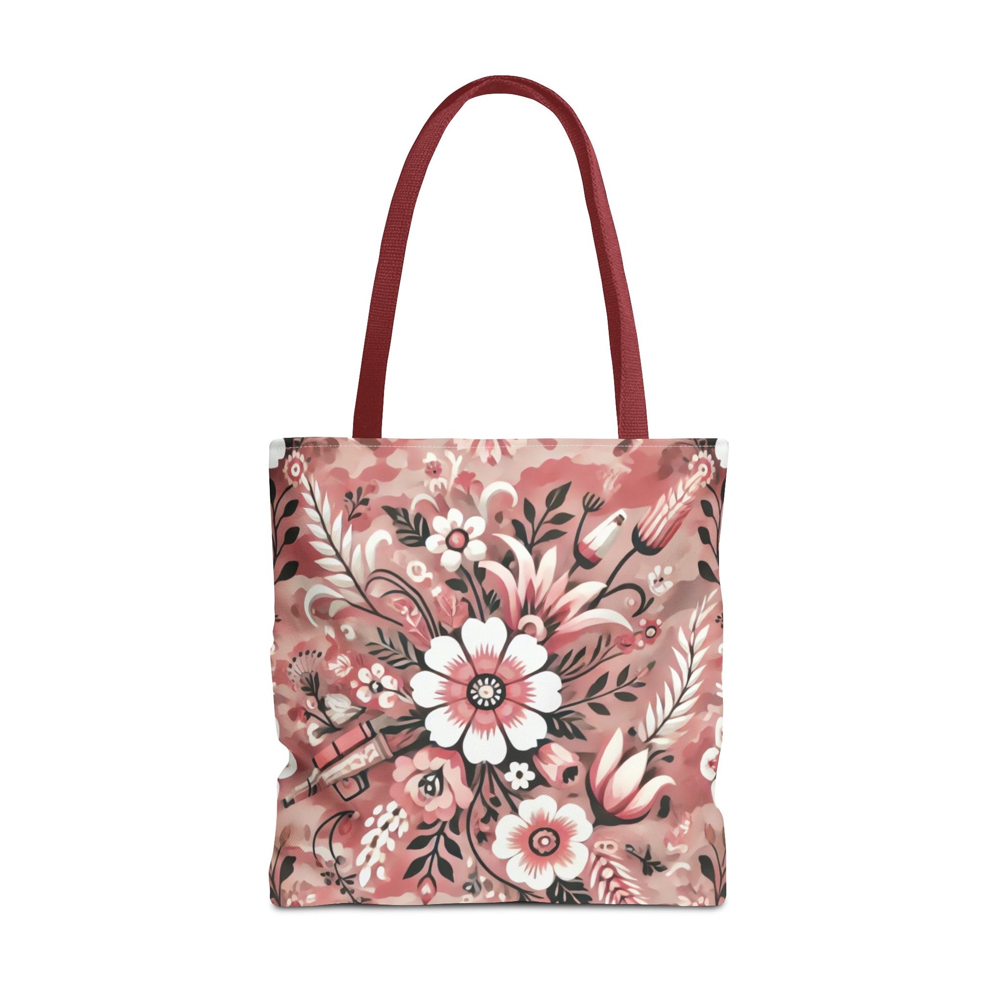 Pink Camouflage Floral Pattern Tote Bag