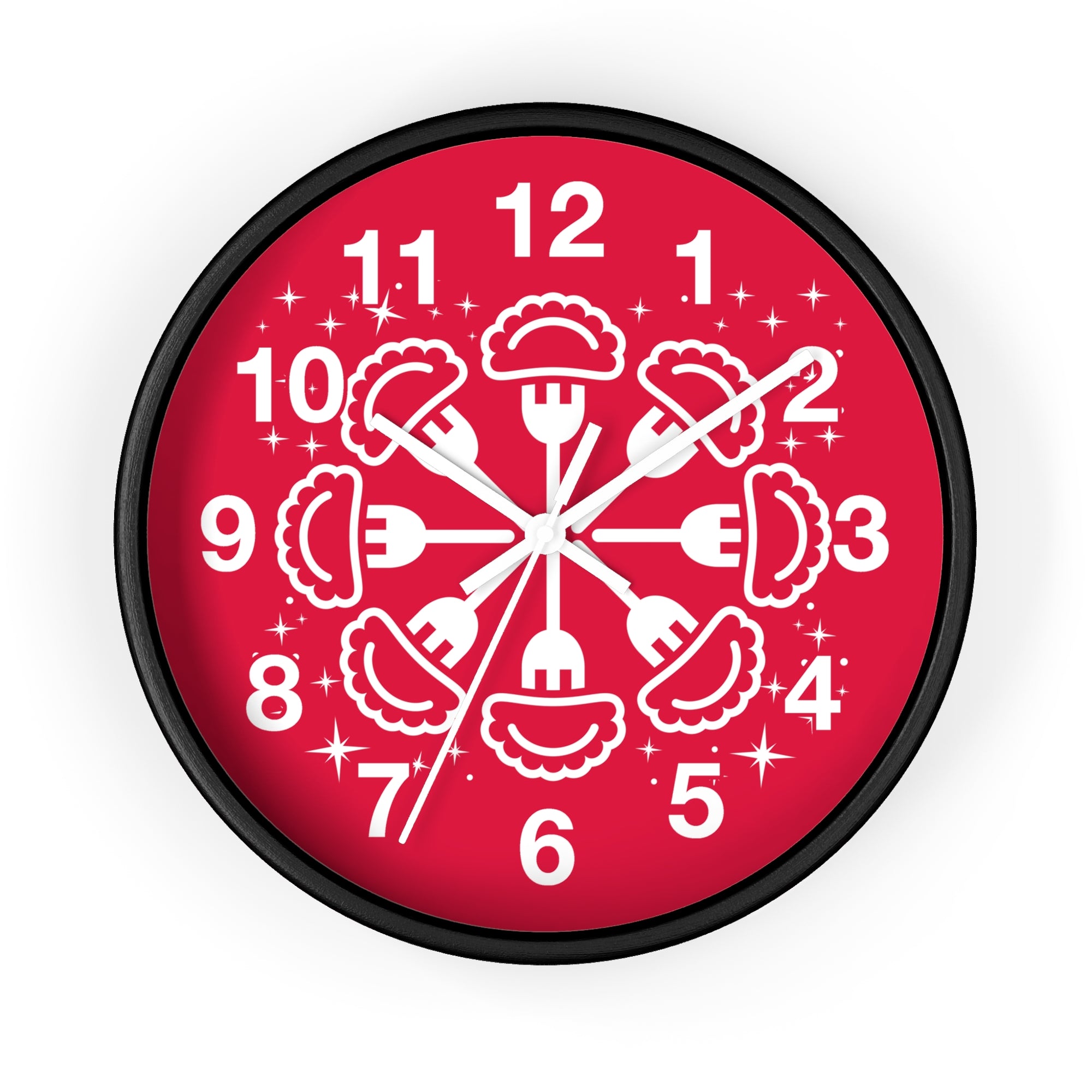 Pierogi Snowflake Wall Clock