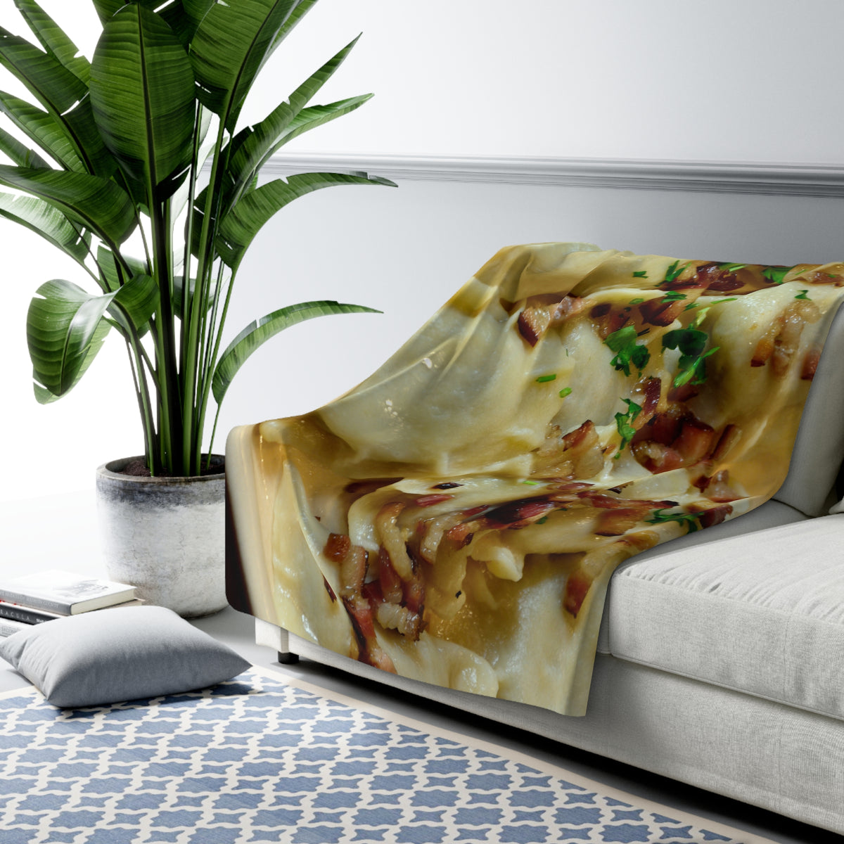 Plate of Pierogi Sherpa Fleece Blanket