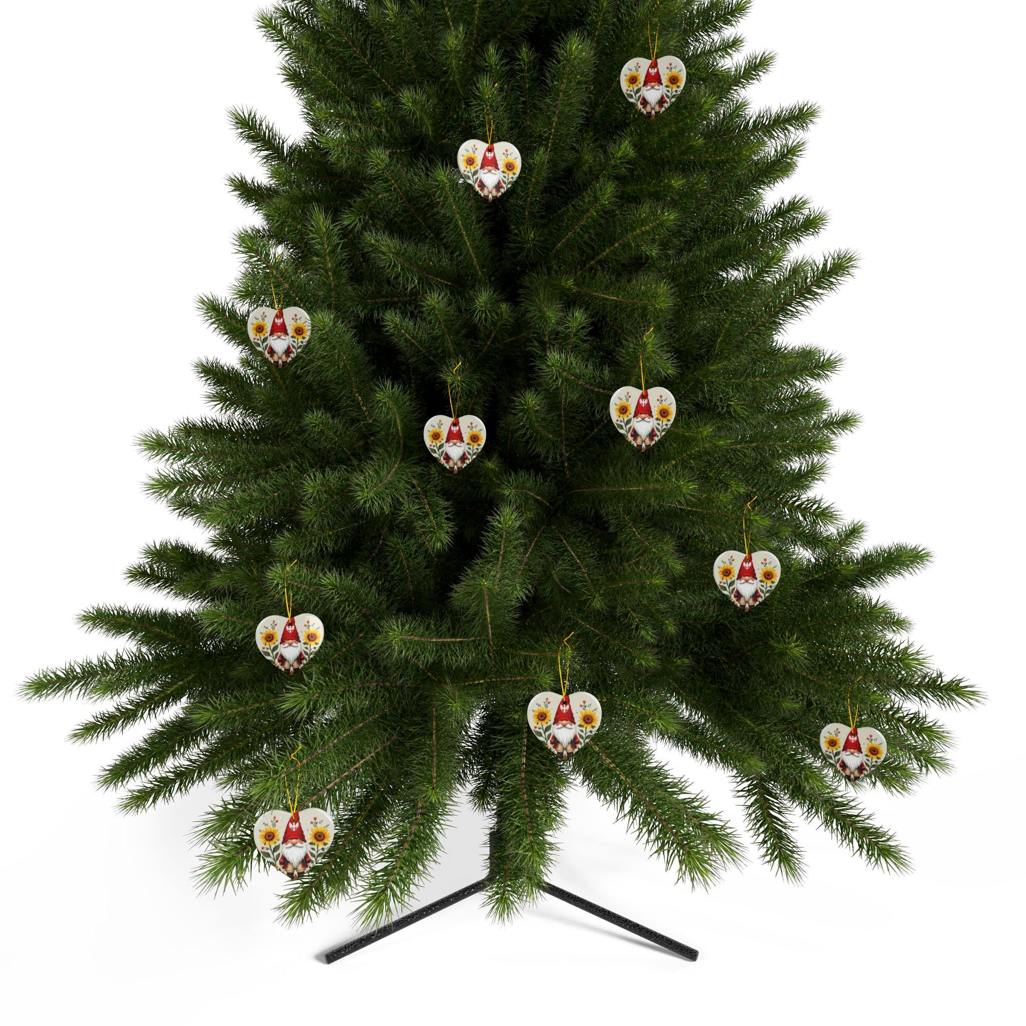 Poland Gnome Sunflower Ceramic Ornaments