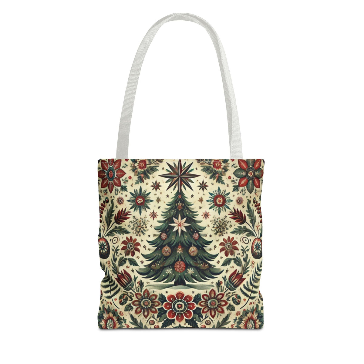 Vintage Christmas Tree Retro Tote Bag