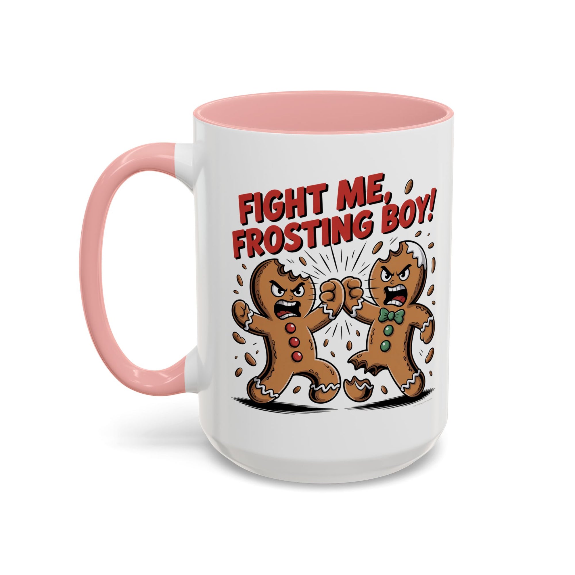 Funny Gingerbread Man Fight Me Frosting Boy Coffee Mug With Color Inside