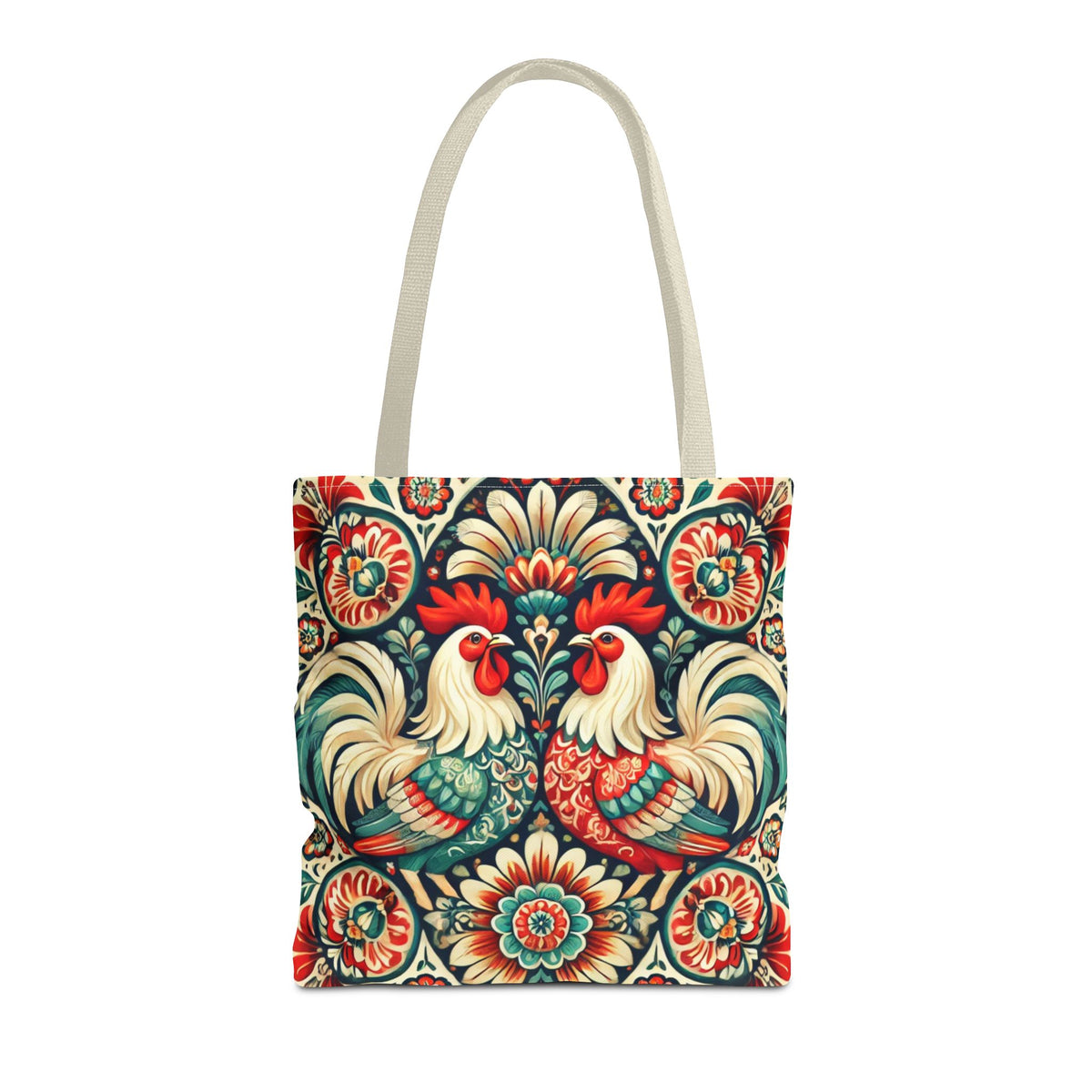 Retro Polish Chicken Pattern Tote Bag