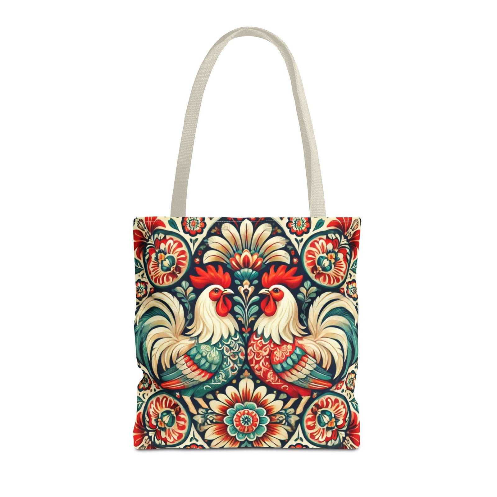 Retro Polish Chicken Pattern Tote Bag