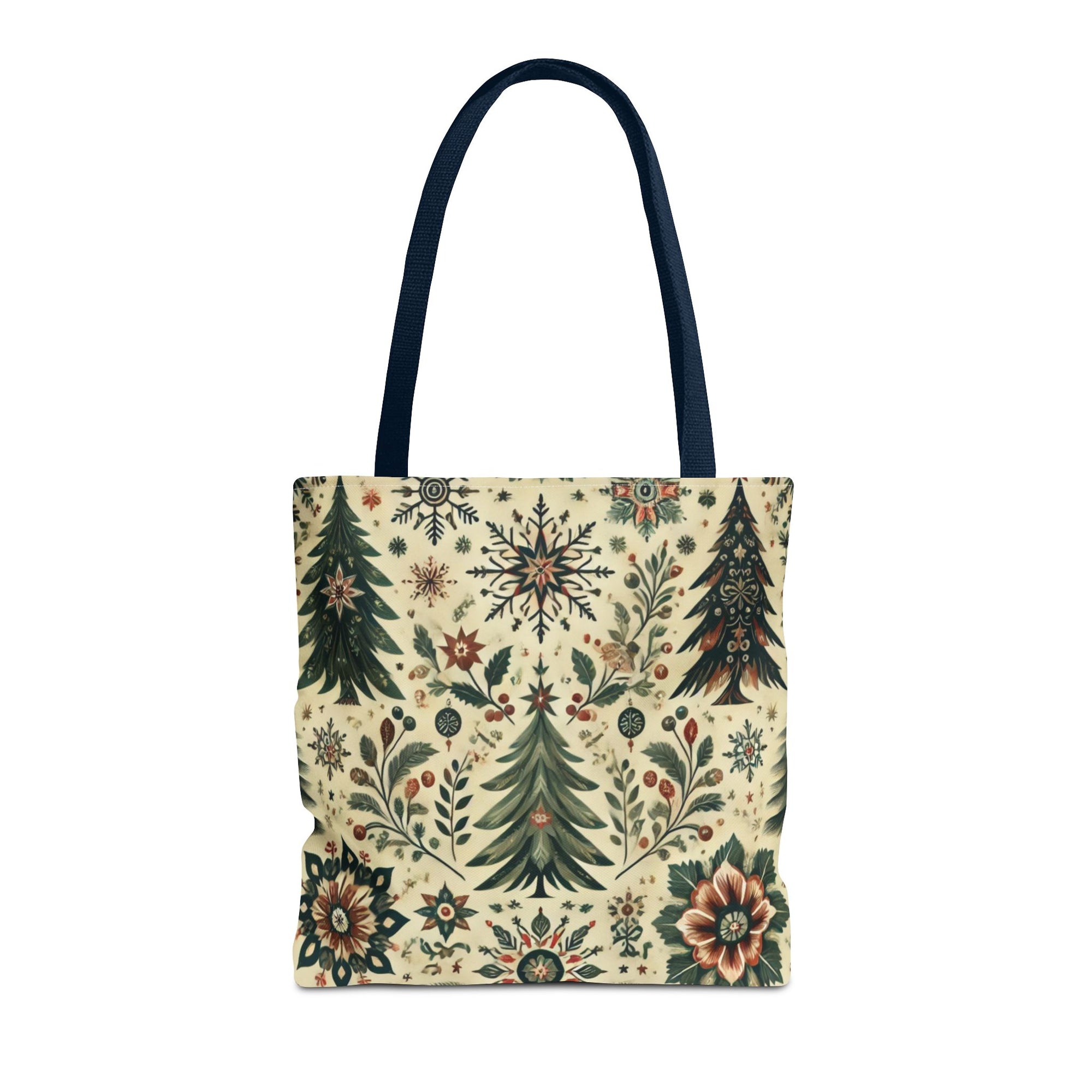 Vintage Retro Christmas Tree Holiday Tote Bag
