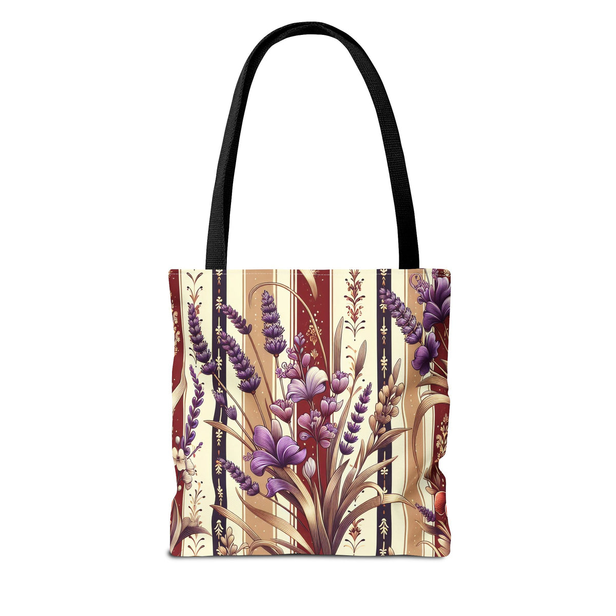 Lavender Floral Pattern Tote Bag
