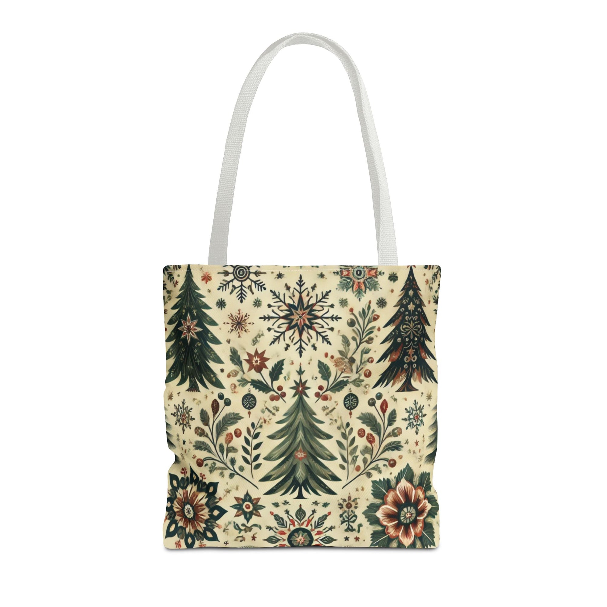 Vintage Retro Christmas Tree Holiday Tote Bag