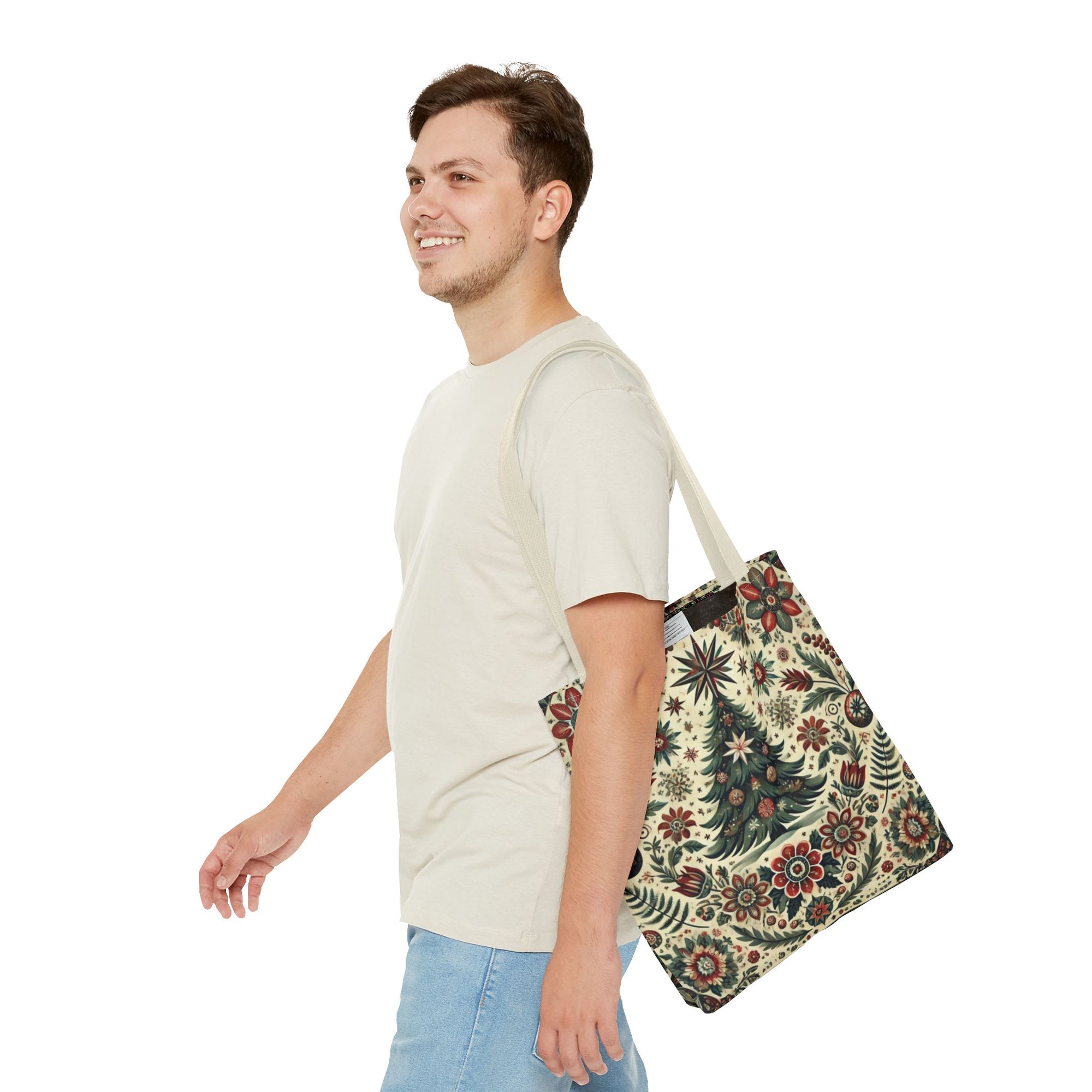 Vintage Christmas Tree Retro Tote Bag