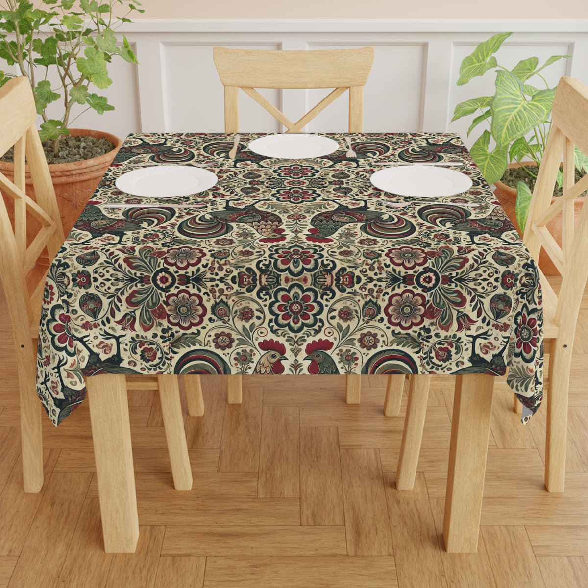 Farmhouse Rooster Tablecloth