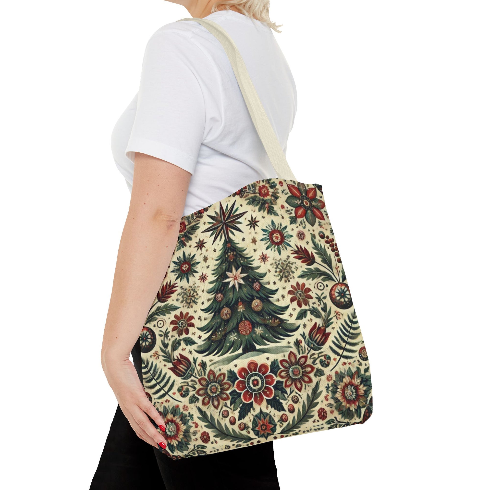 Vintage Christmas Tree Retro Tote Bag