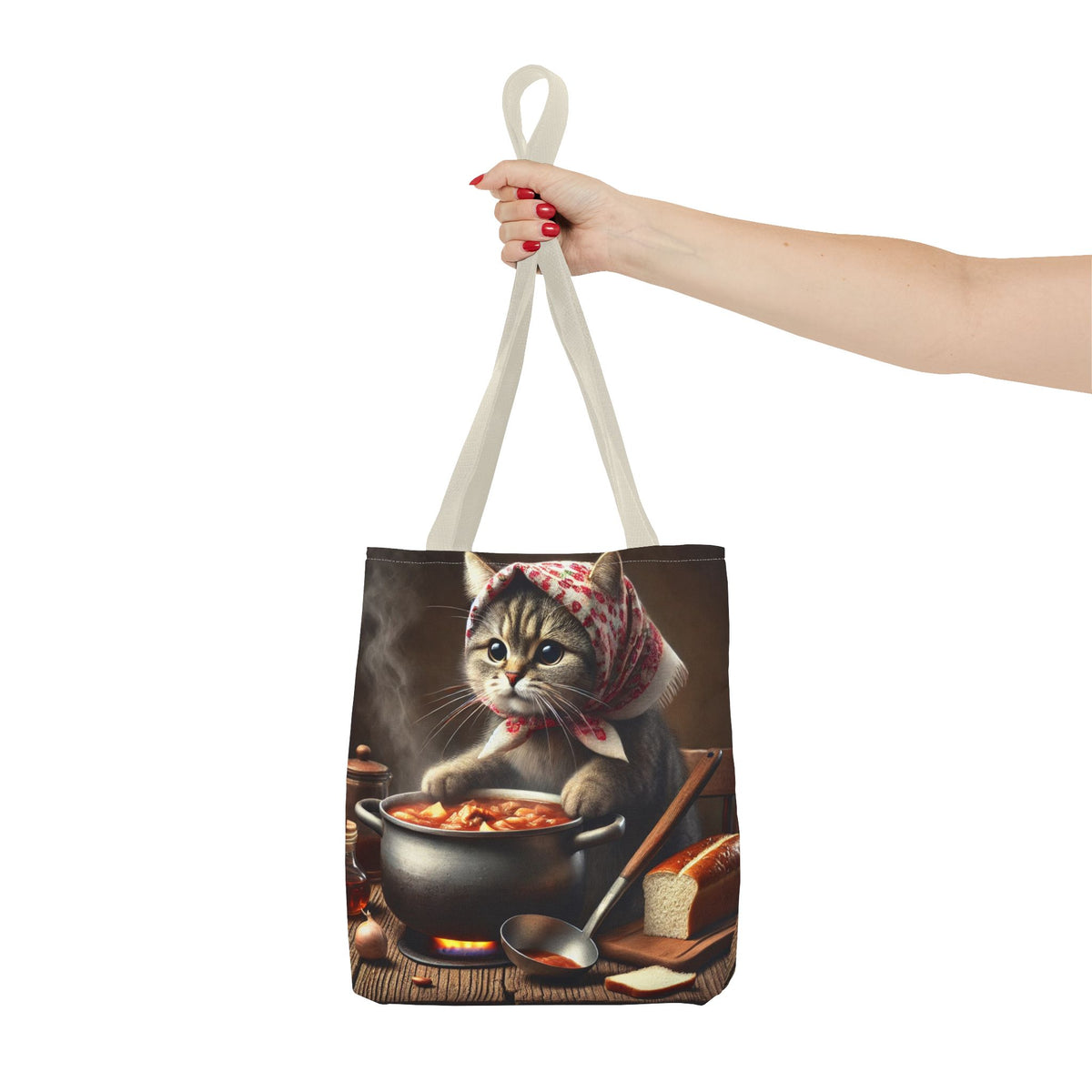 Cute Polish Cat Cooking Bigos Tote Bag