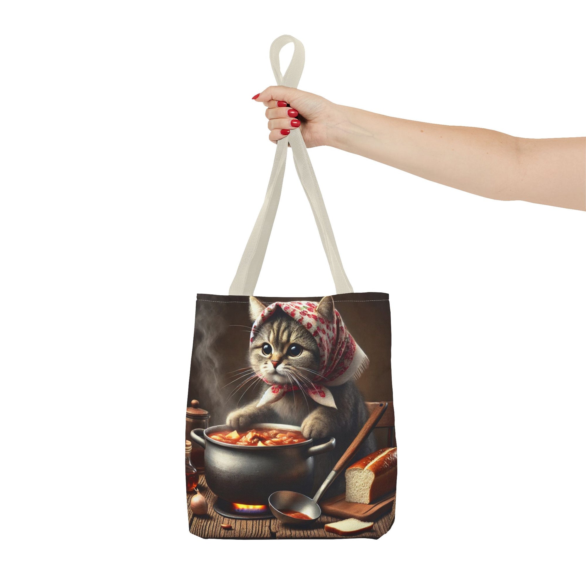 Cute Polish Cat Cooking Bigos Tote Bag
