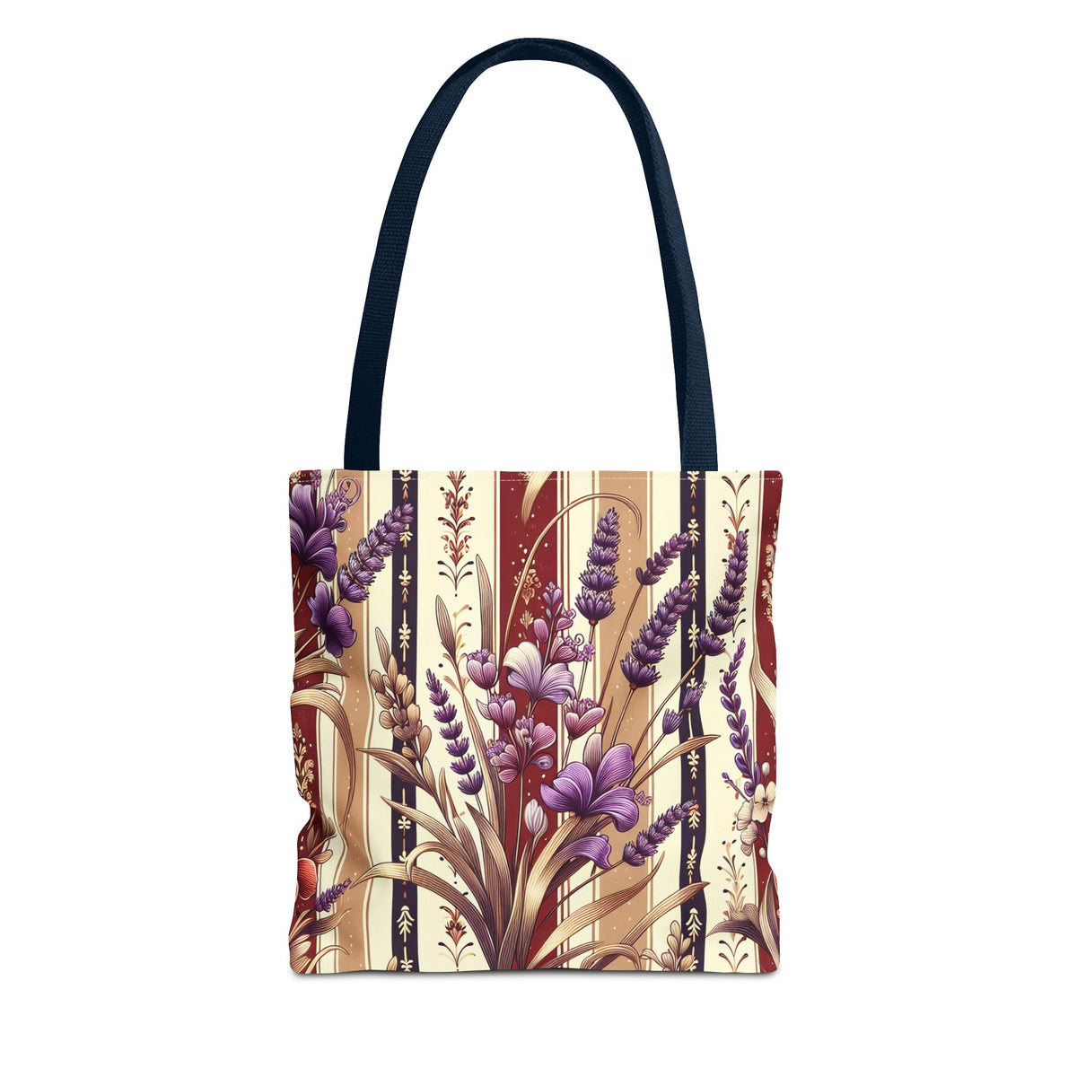 Lavender Floral Pattern Tote Bag