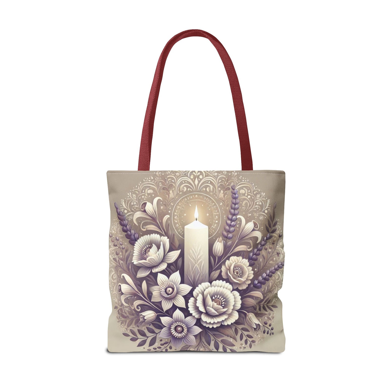 All Saints Day Religious Floral Folk Art Tote Bag