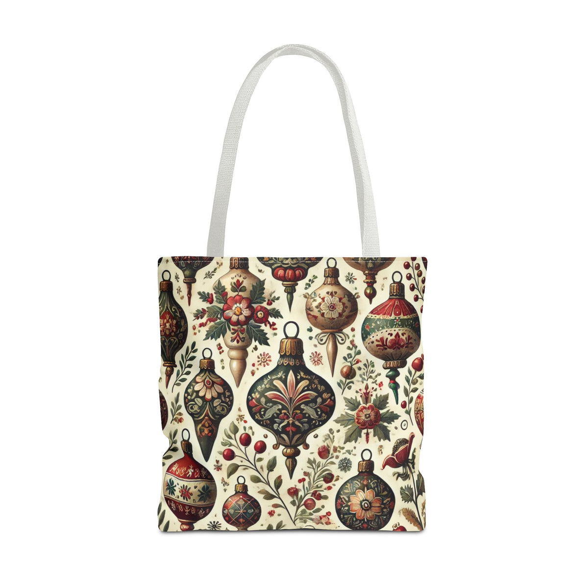 Vintage Christmas Bulbs Festive Holiday Tote Bag