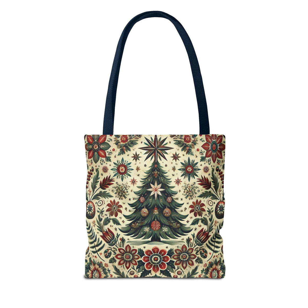 Vintage Christmas Tree Retro Tote Bag