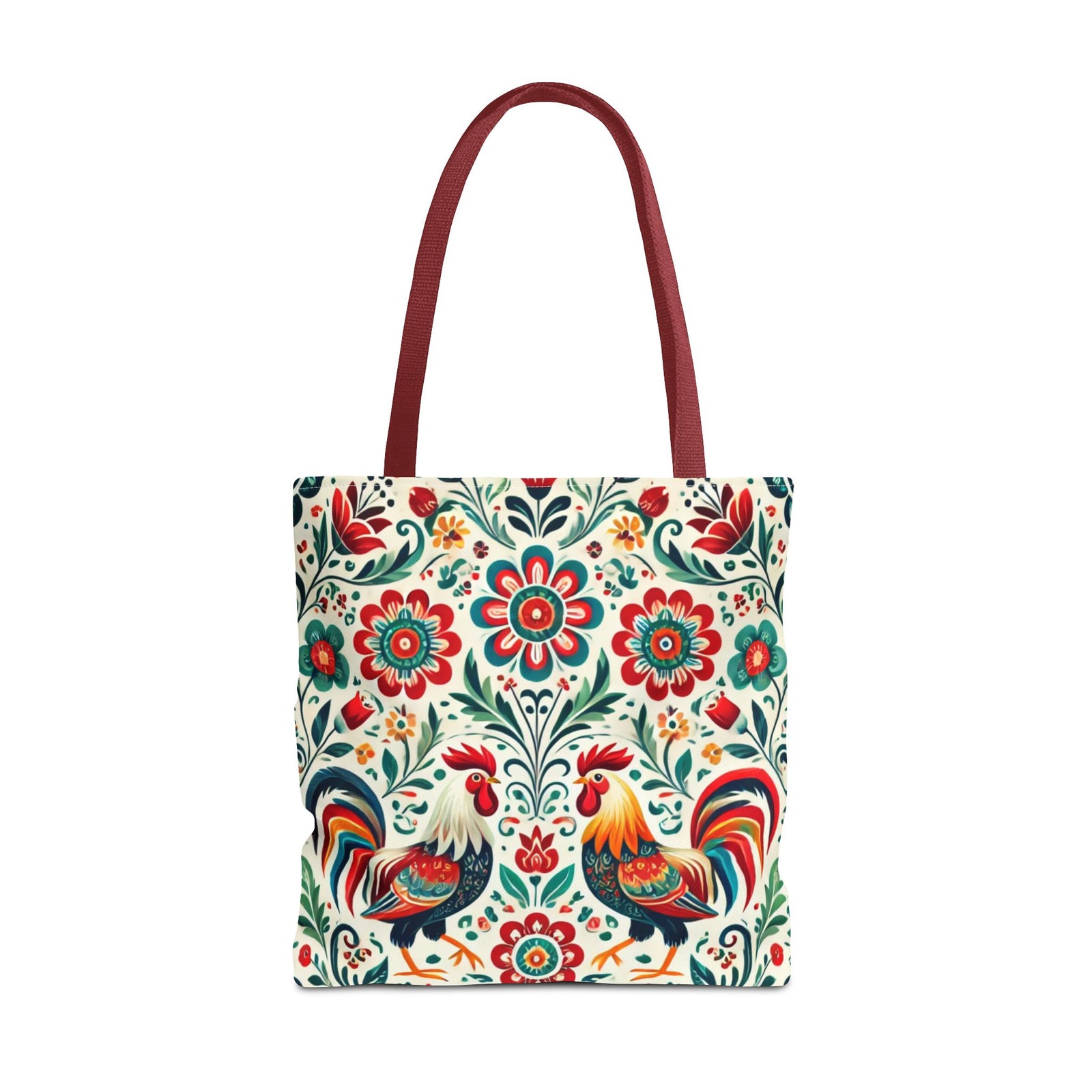 Colorful Polish Wycinanki Floral Design Tote Bag