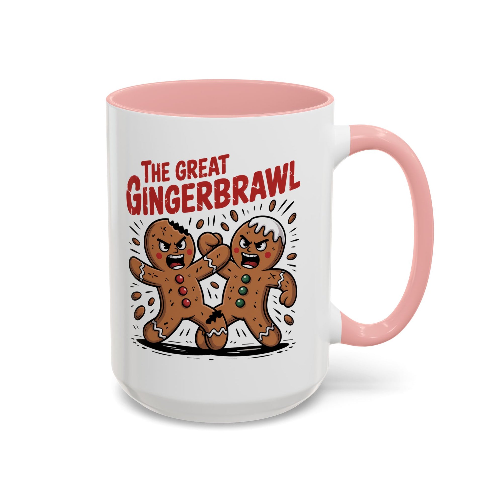 Gingerbread Man GingerBrawl Coffee Mug With Color Inside