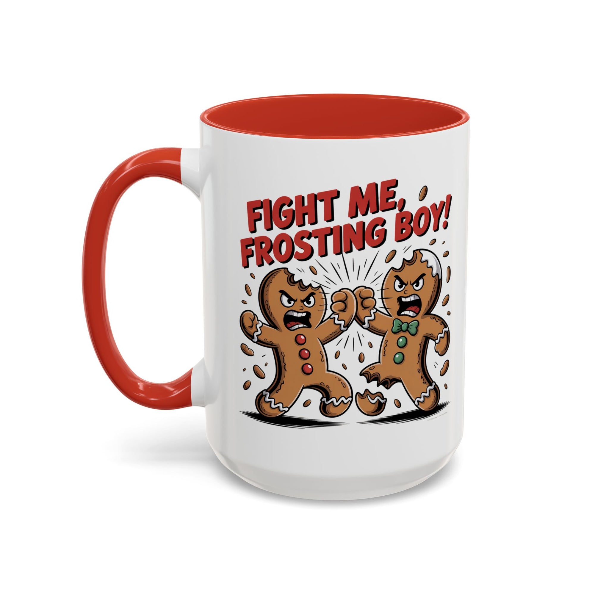 Funny Gingerbread Man Fight Me Frosting Boy Coffee Mug With Color Inside