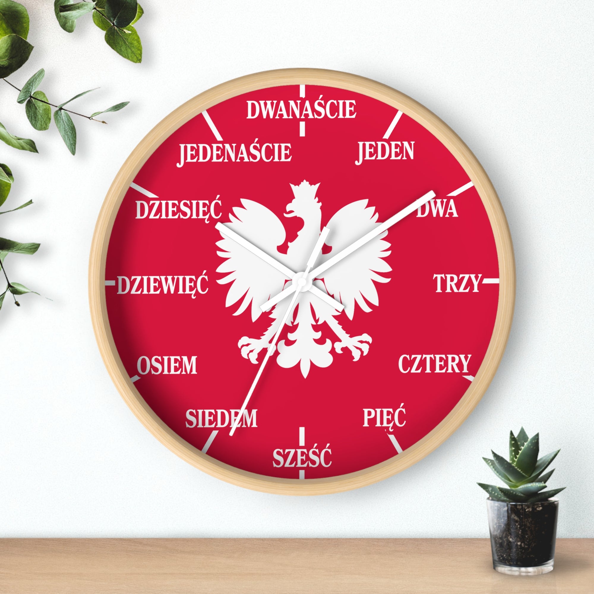 Polish Numbers Wall Clock