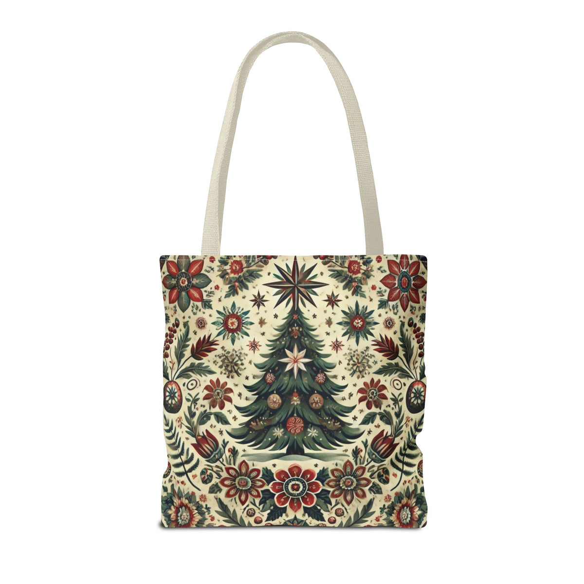 Vintage Christmas Tree Retro Tote Bag