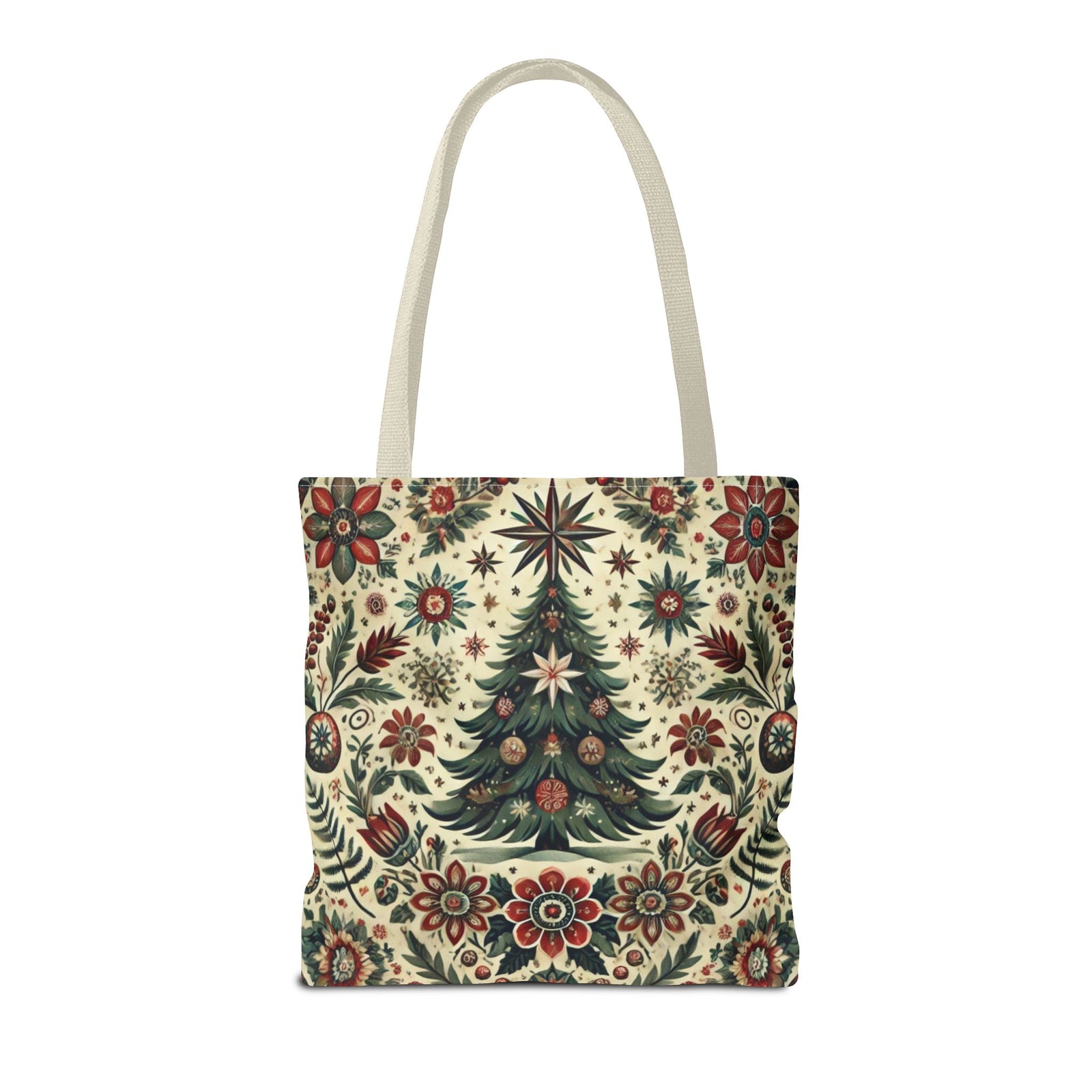 Vintage Christmas Tree Retro Tote Bag