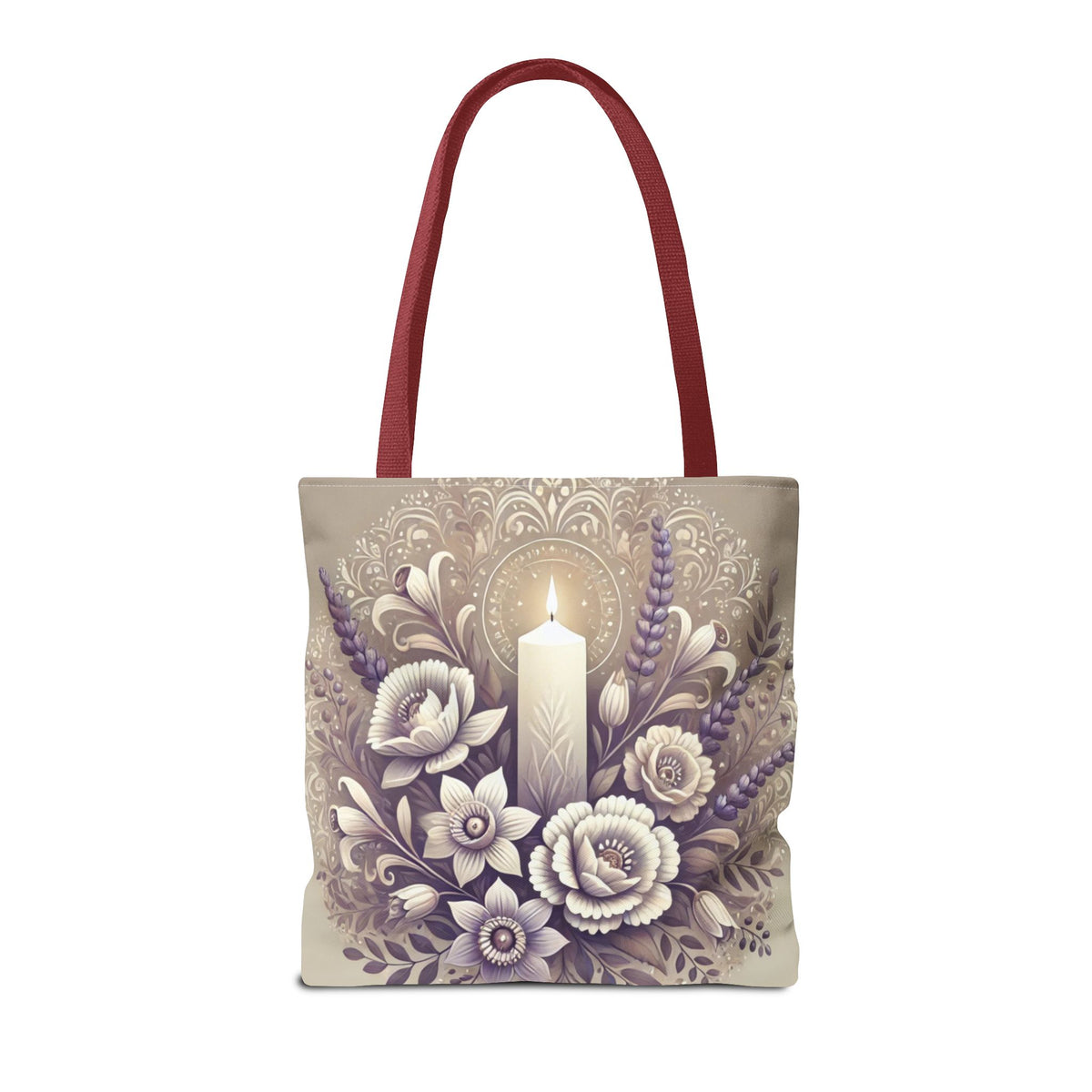 All Saints Day Religious Floral Folk Art Tote Bag