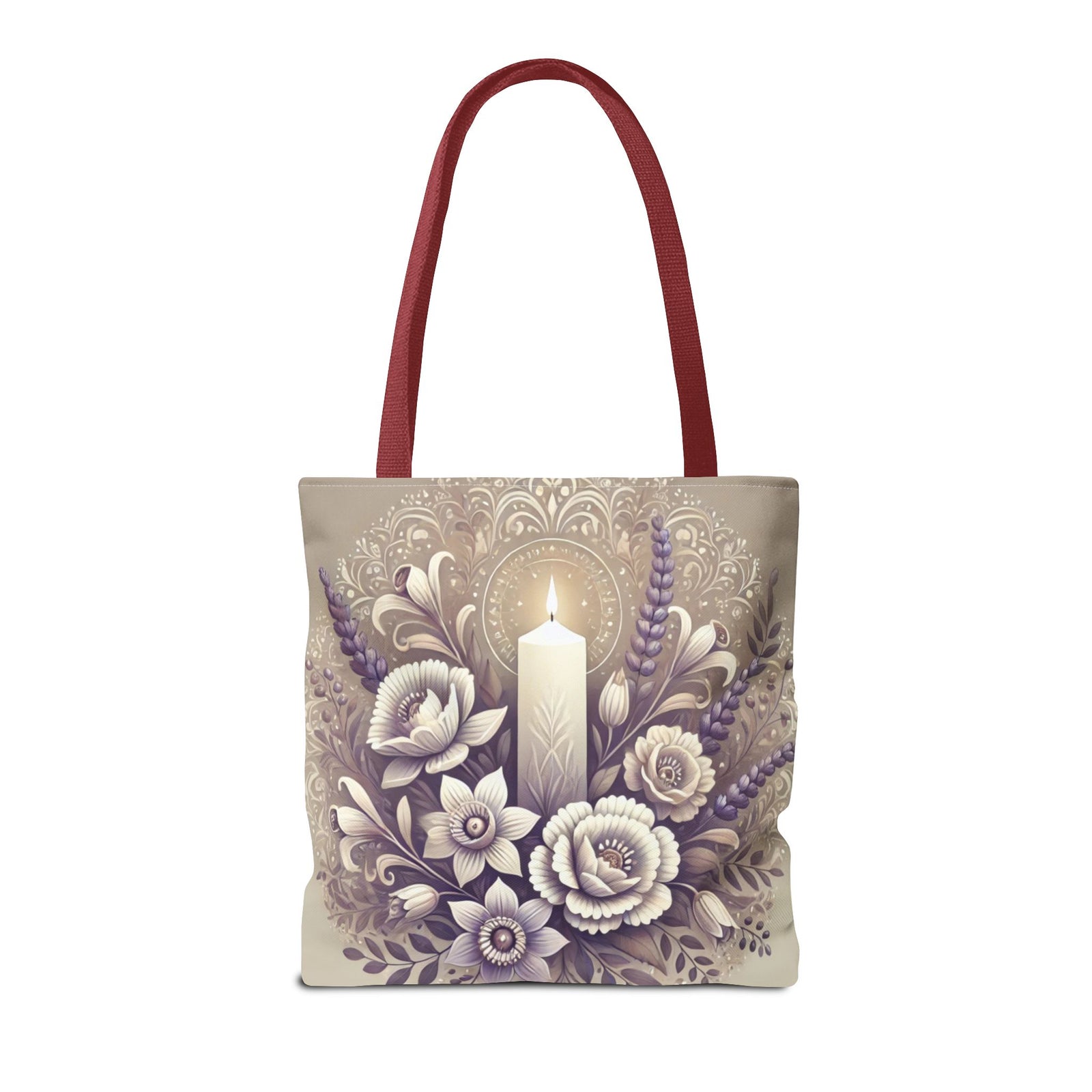 All Saints Day Religious Floral Folk Art Tote Bag