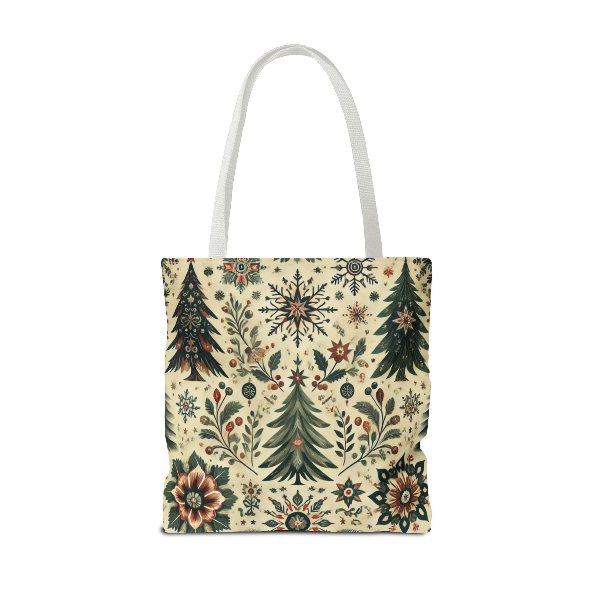 Vintage Retro Christmas Tree Holiday Tote Bag