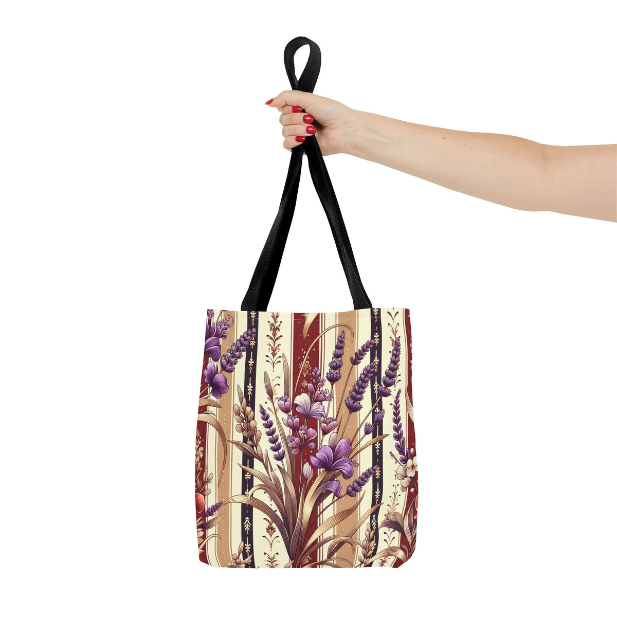 Lavender Floral Pattern Tote Bag